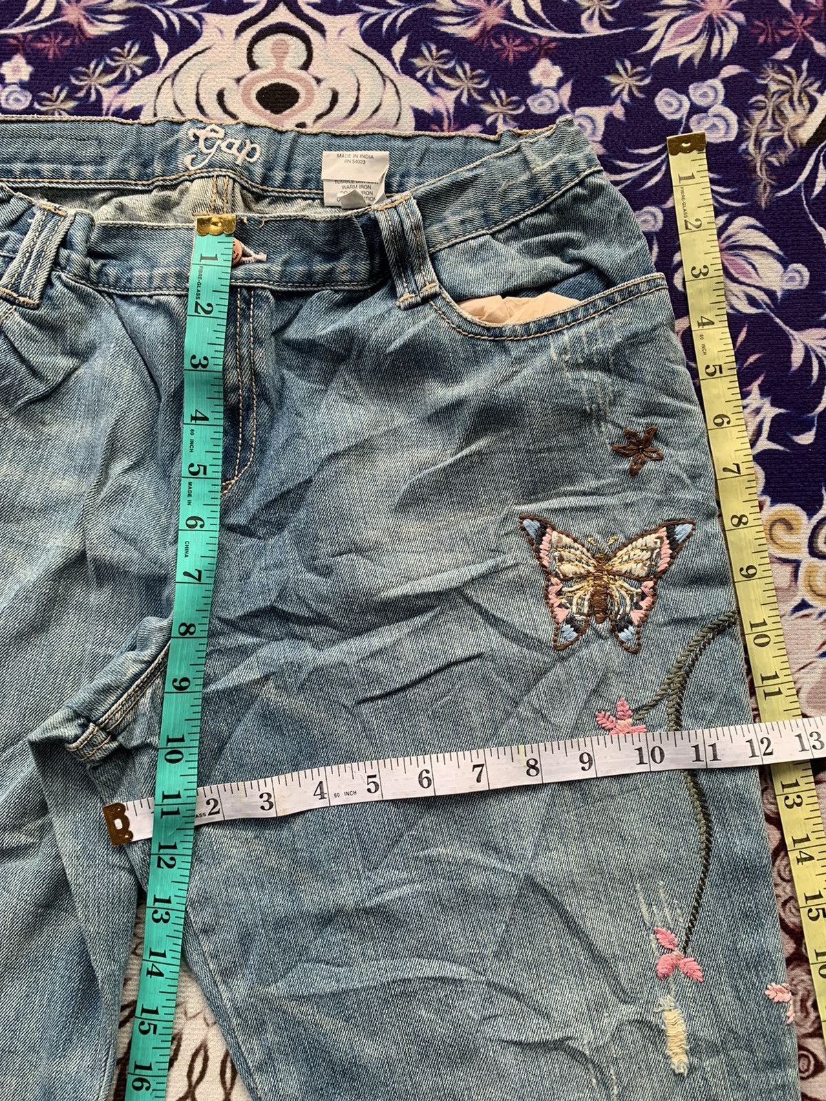 Gap Vintage Flare GAP Distressed Jeans Size 30" / US 8 / IT 44 - 12 Thumbnail