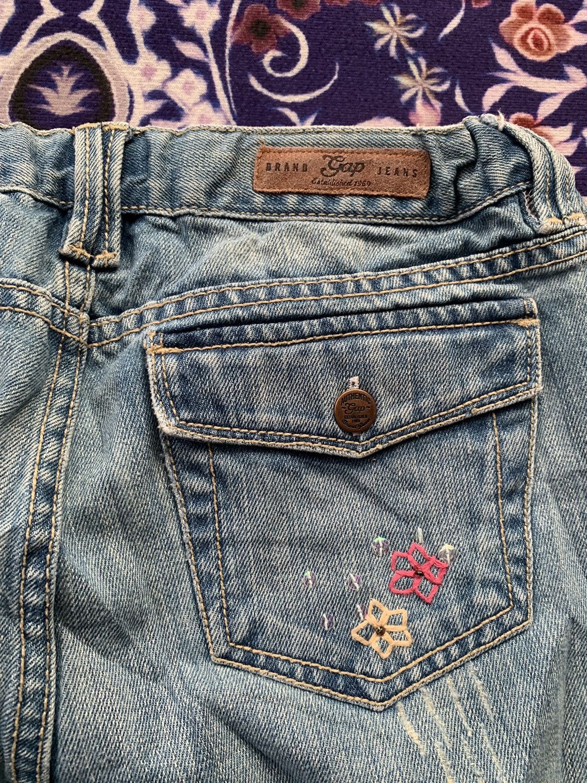 Gap Vintage Flare GAP Distressed Jeans Size 30" / US 8 / IT 44 - 10 Thumbnail