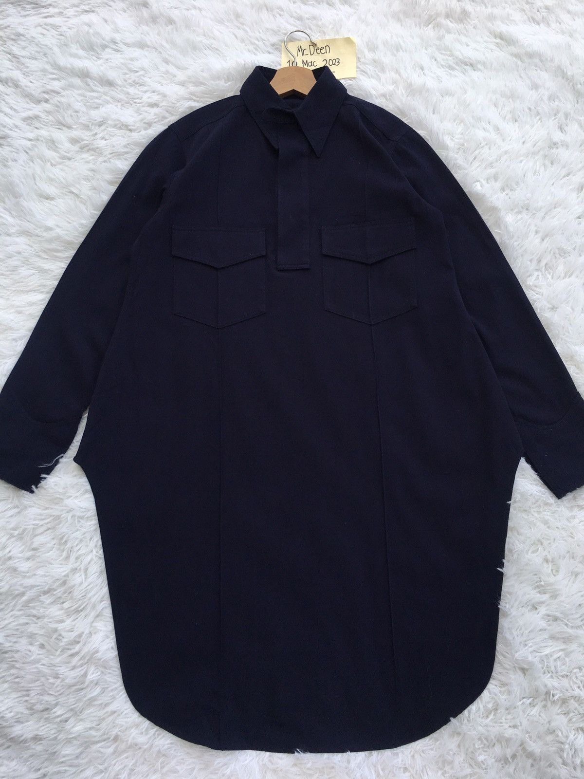 Yohji Yamamoto Vintage 90s Yohji Yamamoto Double Pocket Shirt Wool Dress Size M / US 6-8 / IT 42-44 - 1 Thumbnail