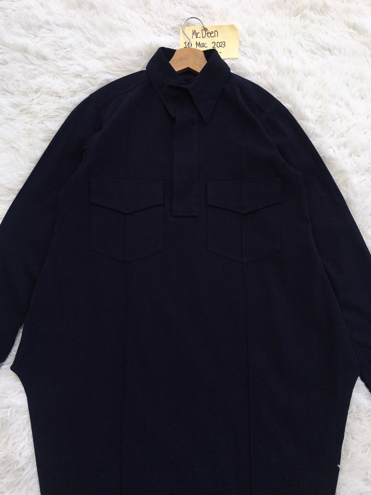 Yohji Yamamoto Vintage 90s Yohji Yamamoto Double Pocket Shirt Wool Dress Size M / US 6-8 / IT 42-44 - 7 Thumbnail