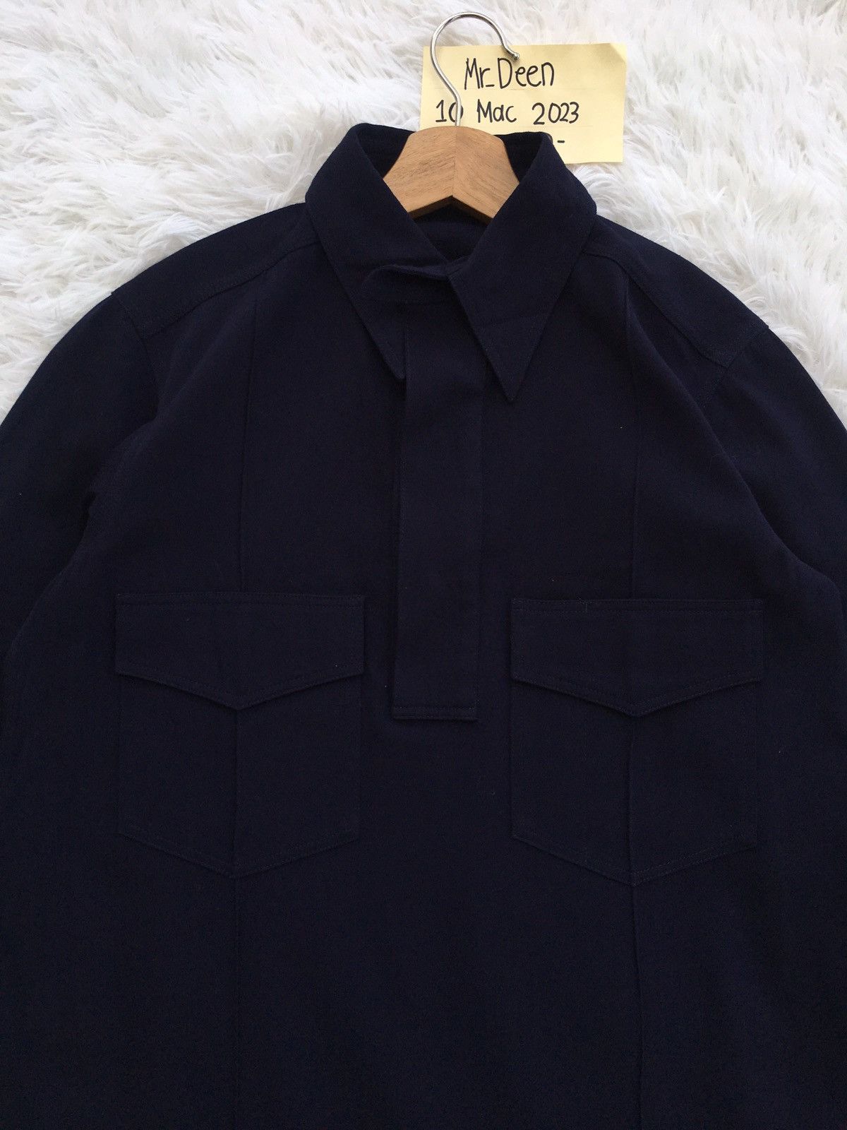 Yohji Yamamoto Vintage 90s Yohji Yamamoto Double Pocket Shirt Wool Dress Size M / US 6-8 / IT 42-44 - 8 Thumbnail