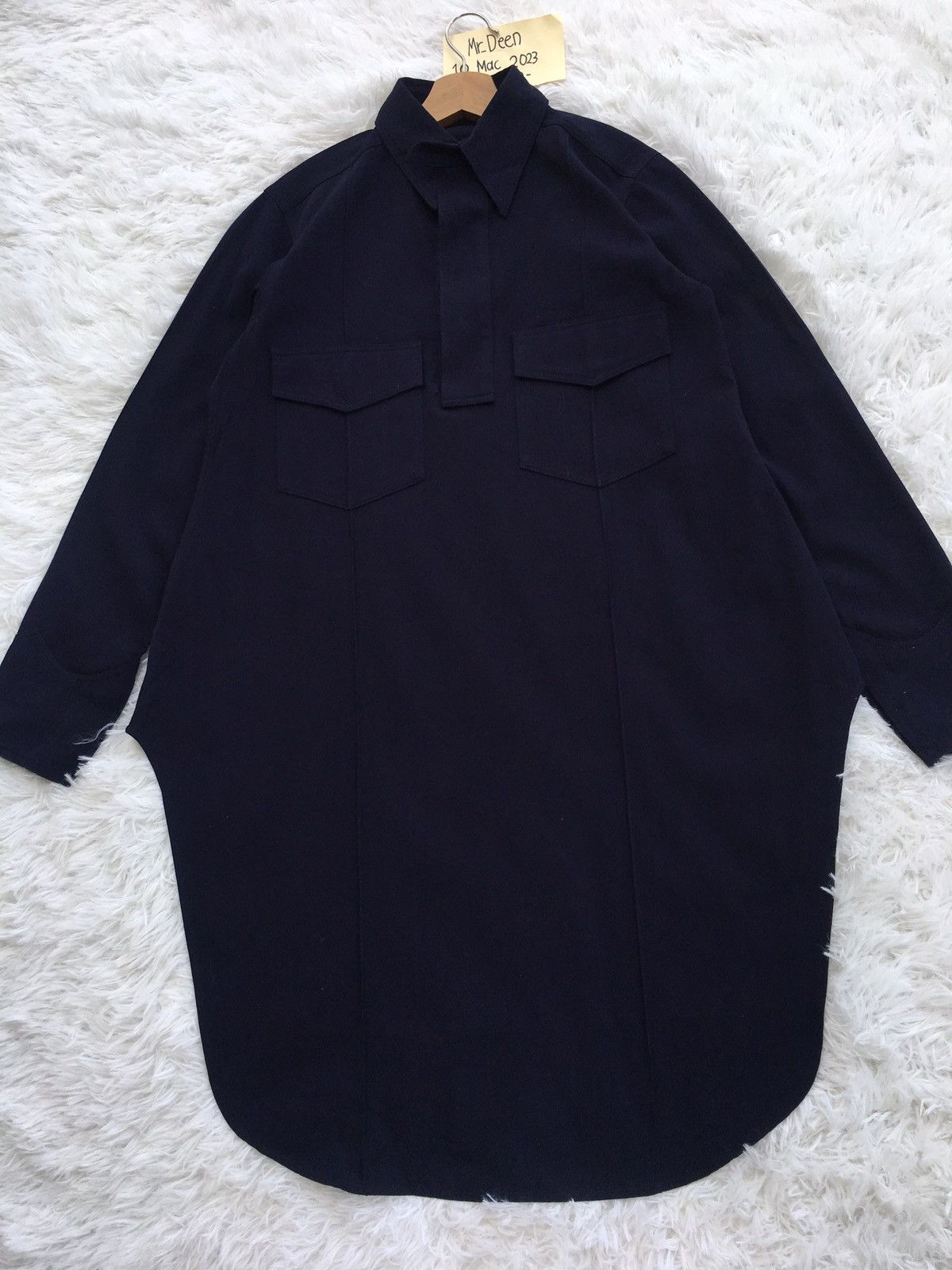 Yohji Yamamoto Vintage 90s Yohji Yamamoto Double Pocket Shirt Wool Dress Size M / US 6-8 / IT 42-44 - 5 Thumbnail