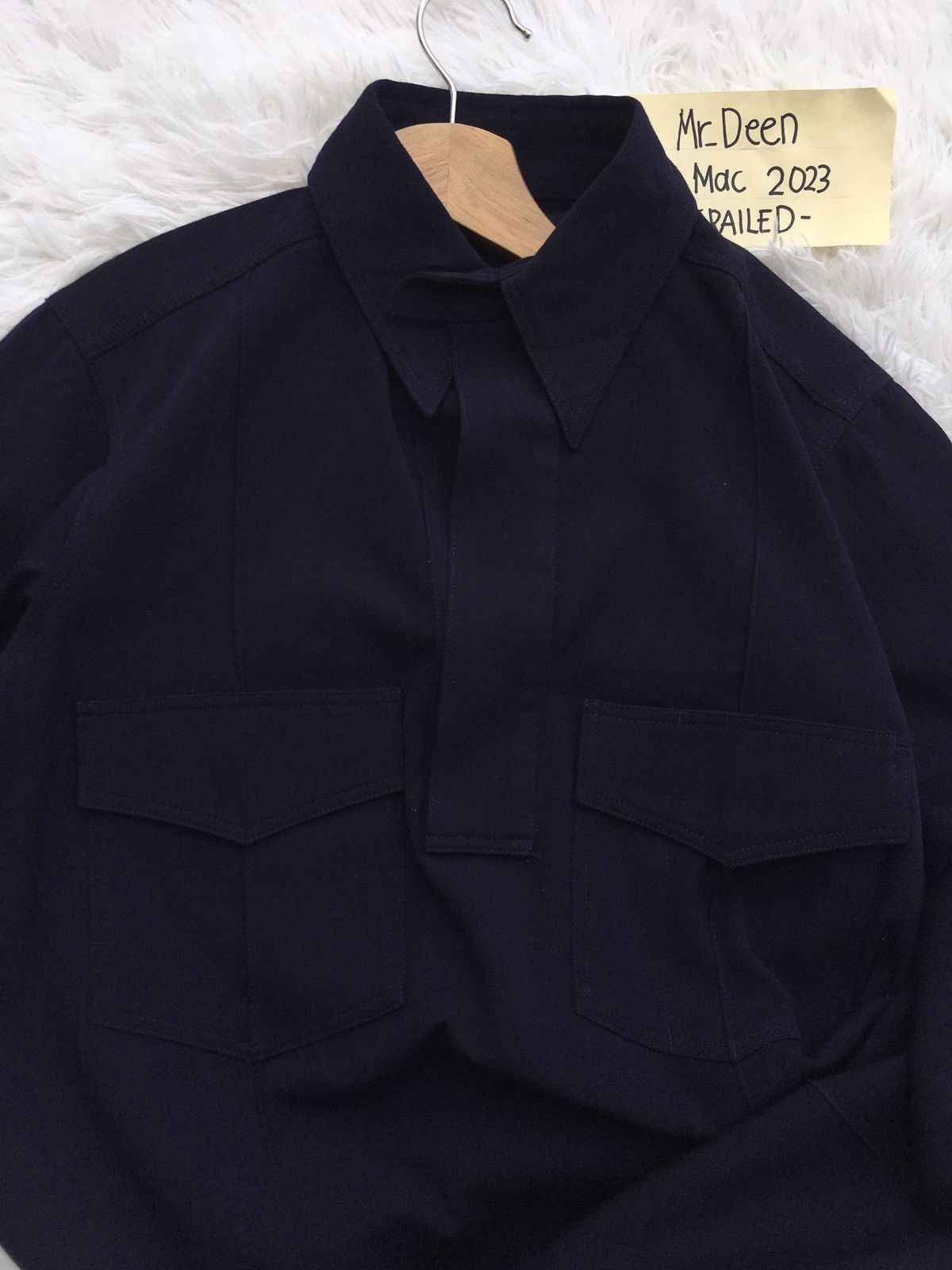 Yohji Yamamoto Vintage 90s Yohji Yamamoto Double Pocket Shirt Wool Dress Size M / US 6-8 / IT 42-44 - 19 Thumbnail