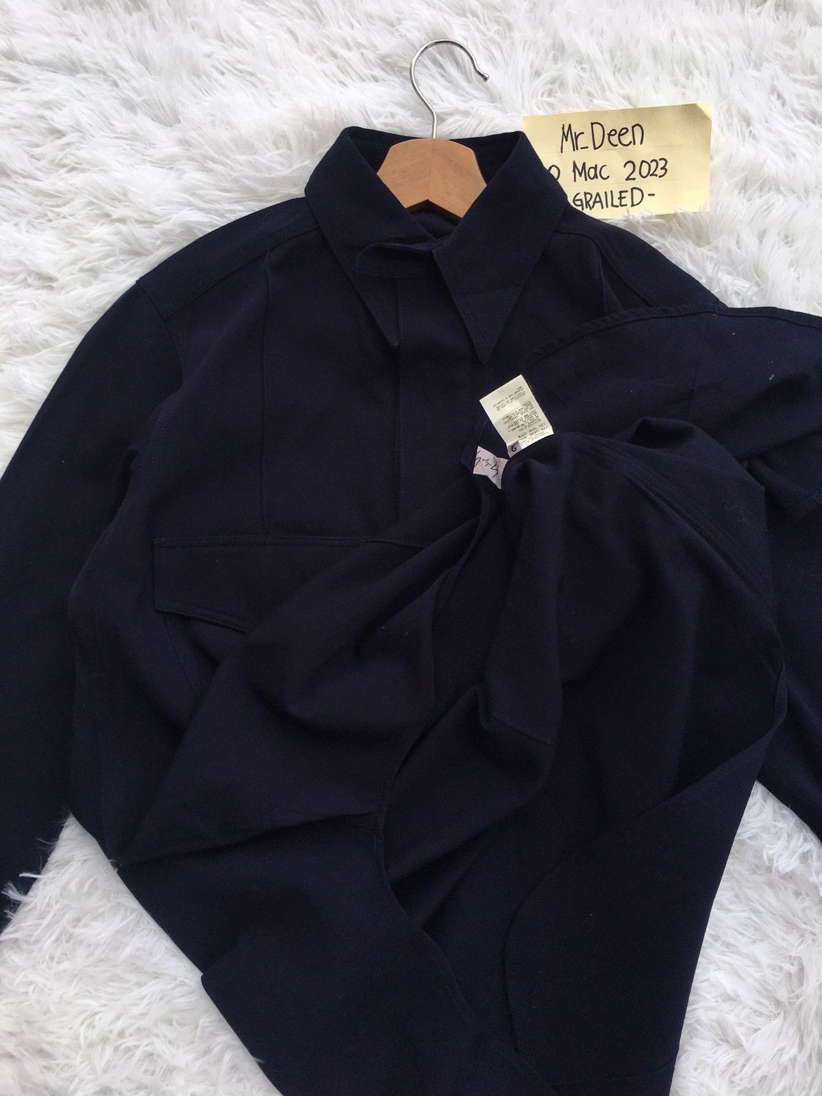 Yohji Yamamoto Vintage 90s Yohji Yamamoto Double Pocket Shirt Wool Dress Size M / US 6-8 / IT 42-44 - 2 Thumbnail