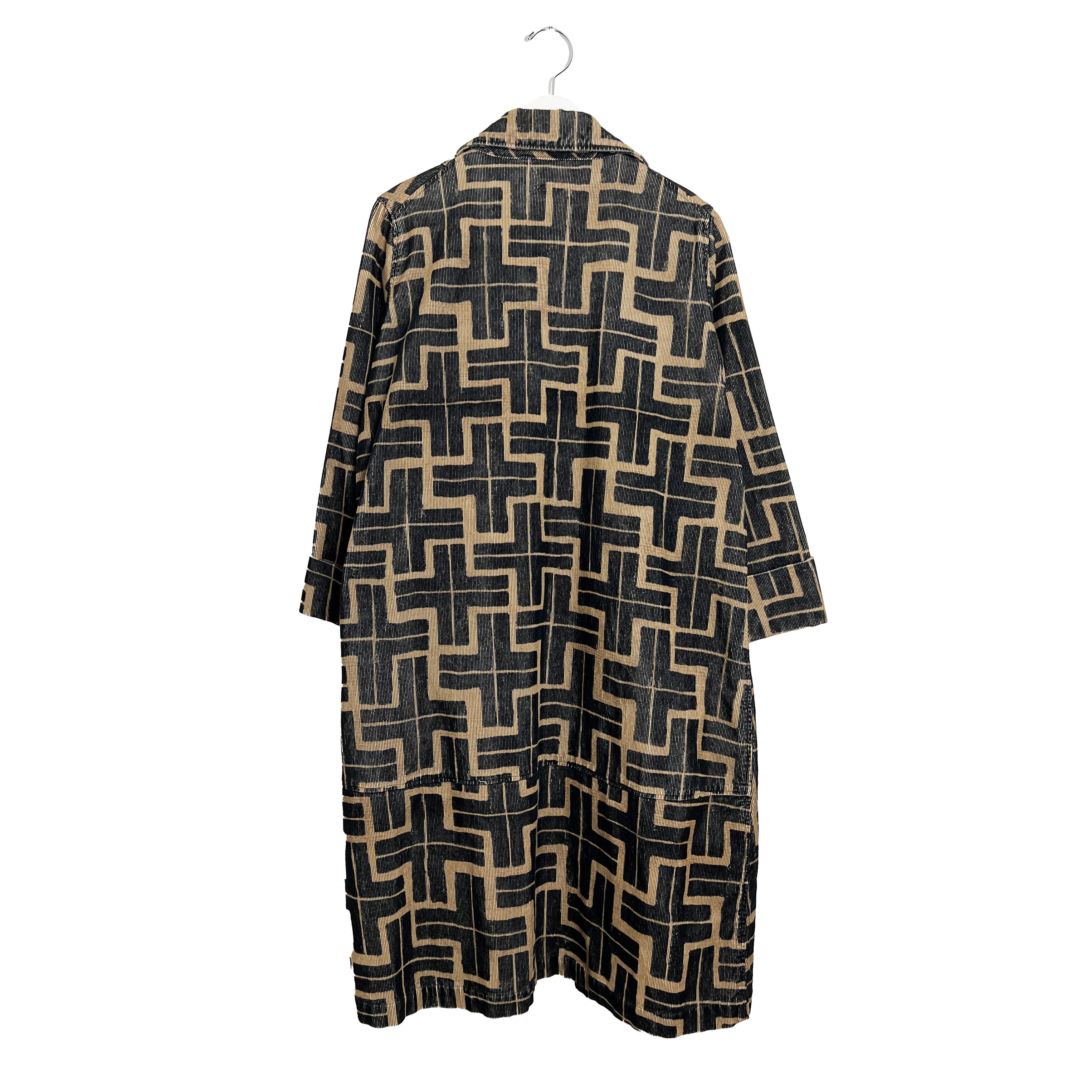 Kapital Long Double Breasted Native Printed Corduroy Coat Size US S / EU 44-46 / 1 - 3 Thumbnail