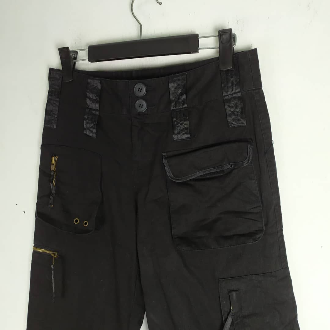Designer × Japanese Brand JAPANES BRAND BLACK DOUBLE WAIST CARGO PANTS MULTIPOCKET Size US 26 / EU 42 - 6 Thumbnail