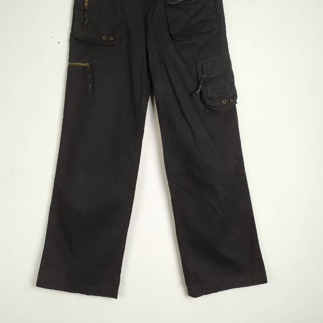 Designer × Japanese Brand JAPANES BRAND BLACK DOUBLE WAIST CARGO PANTS MULTIPOCKET Size US 26 / EU 42 - 3 Thumbnail