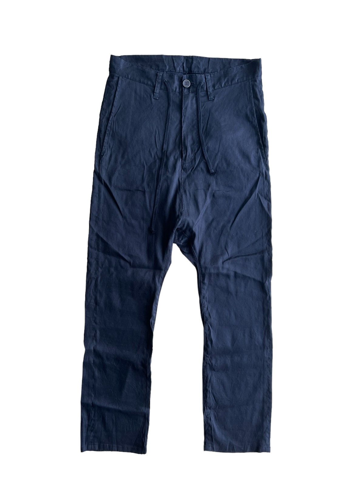 Le Grande Bleu (L.G.B.) Le Grande Bleu Drop Crotch Hakama Sarrouel Linen Pants Size US 32 / EU 48 - 3 Thumbnail