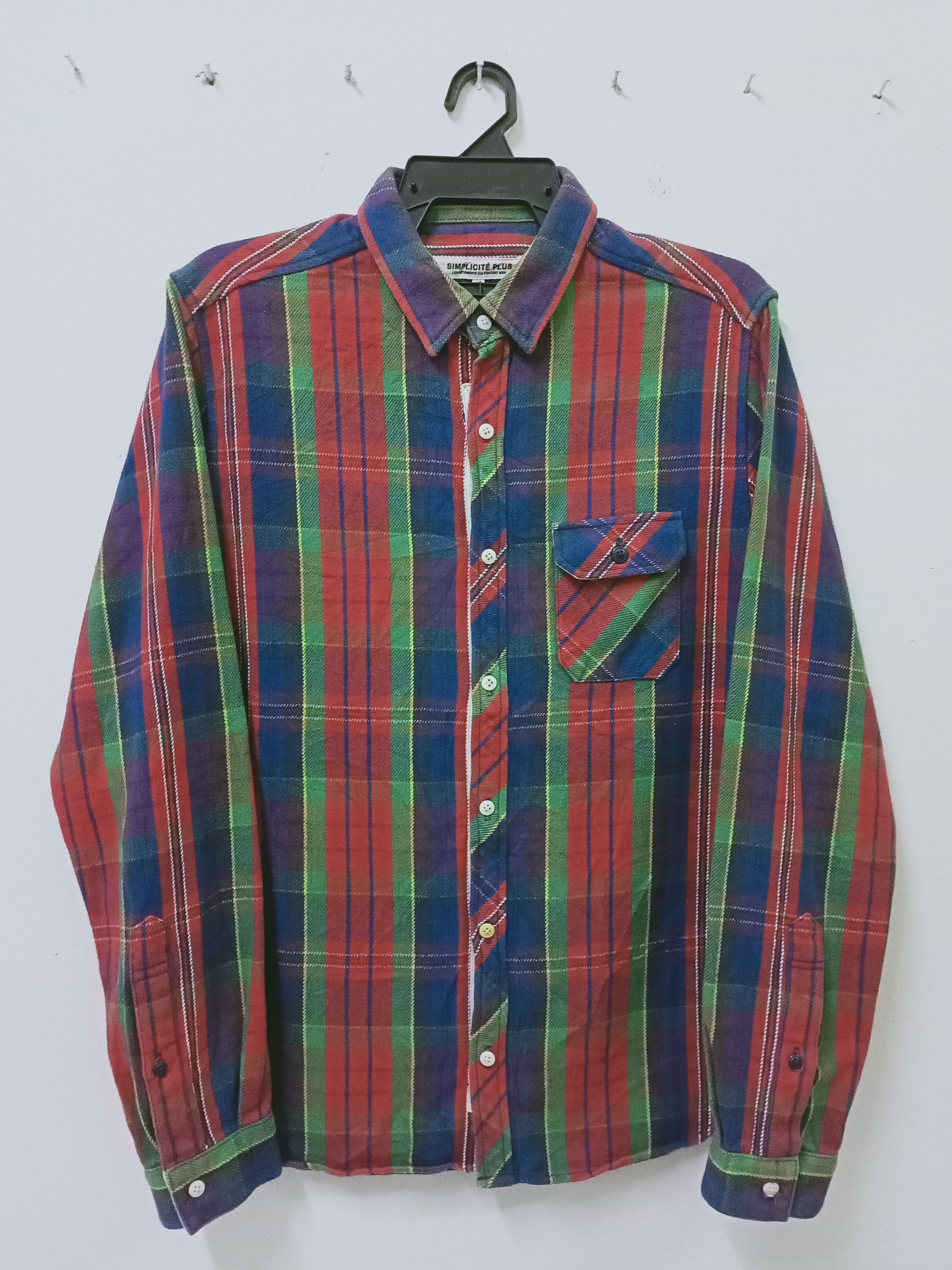 Flannel Simplicite Plus Plaid Flannel Shirt Button Up Size US M / EU 48-50 / 2 - 1 Thumbnail