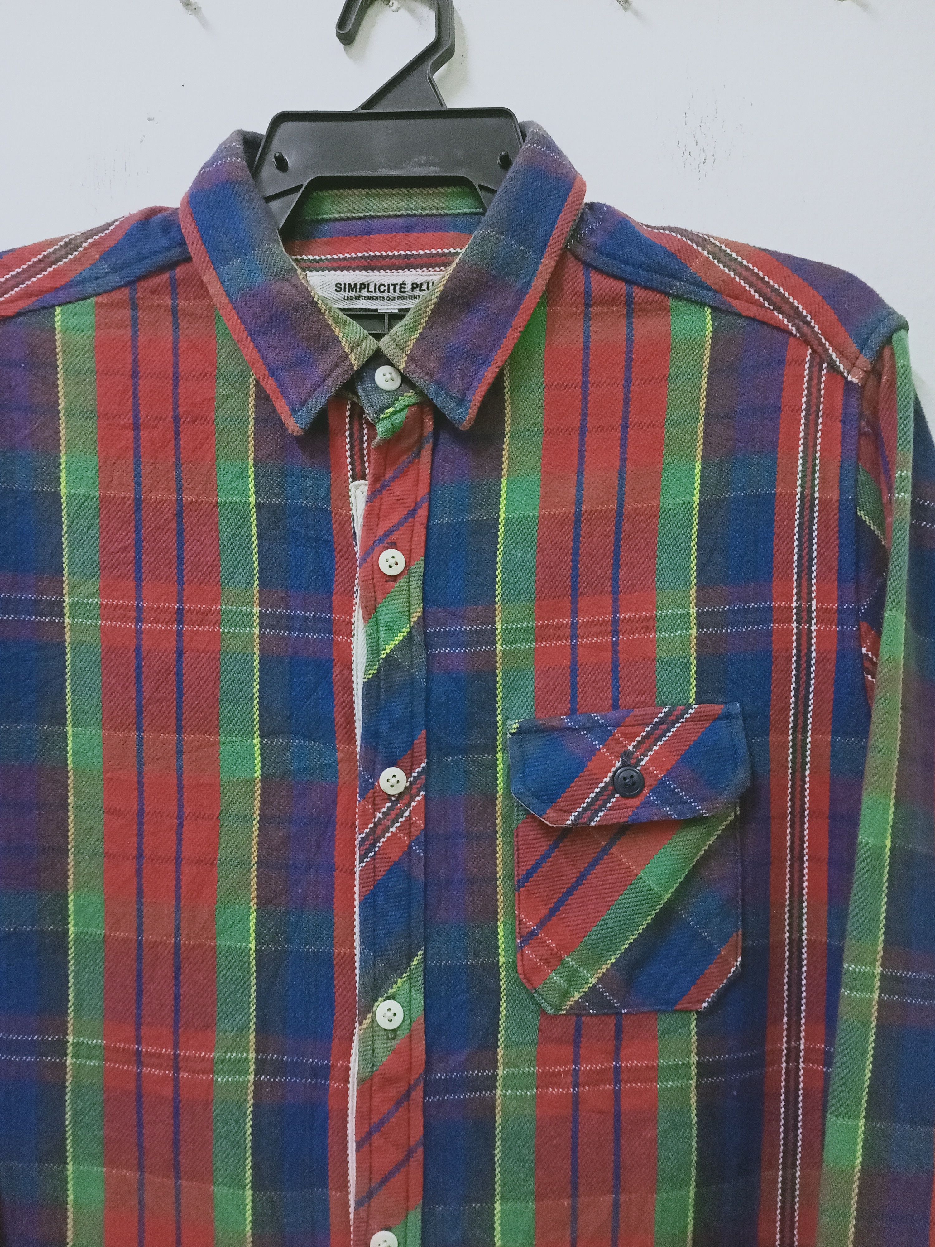 Flannel Simplicite Plus Plaid Flannel Shirt Button Up Size US M / EU 48-50 / 2 - 2 Thumbnail