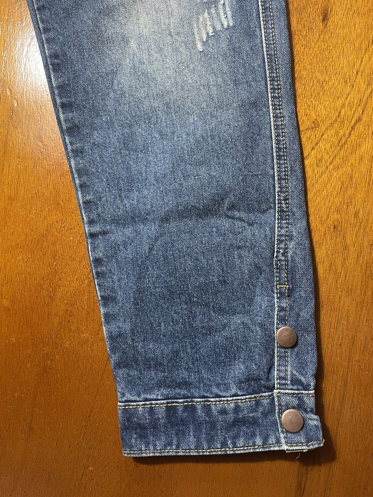 Japanese Brand Vintage Japanese Distressed Patchwork Jeans Size US 34 / EU 50 - 6 Thumbnail