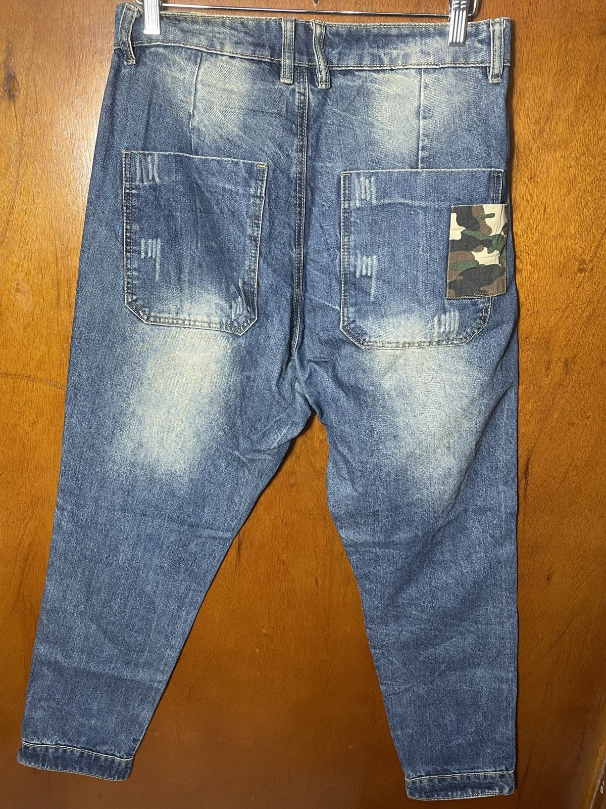 Japanese Brand Vintage Japanese Distressed Patchwork Jeans Size US 34 / EU 50 - 4 Thumbnail