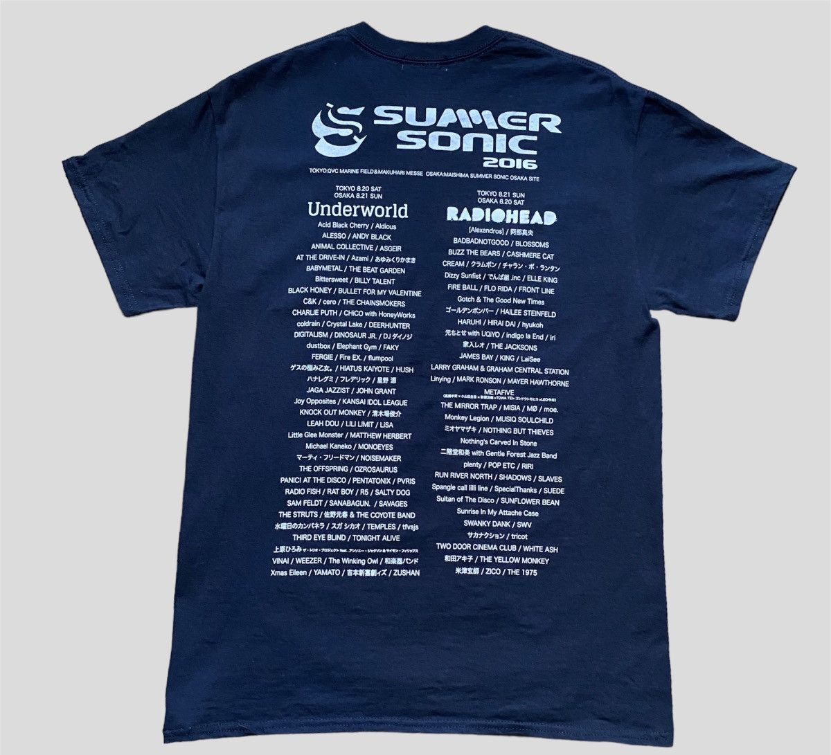 Band Tees Vintage Summer Sonic 2016 Radiohead,Weezer Band Tees Size US M / EU 48-50 / 2 - 2 Thumbnail