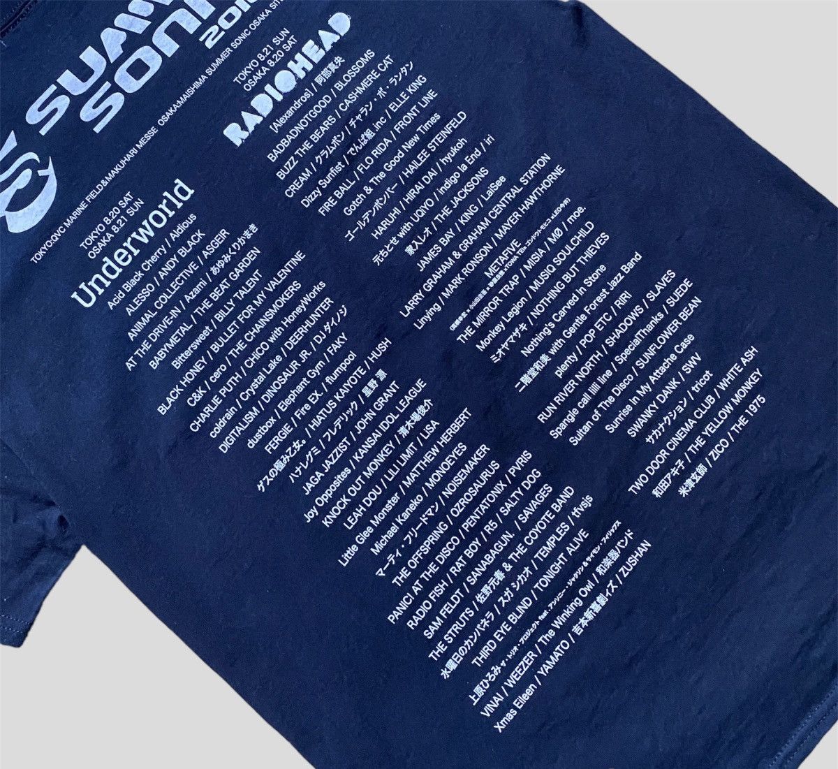 Band Tees Vintage Summer Sonic 2016 Radiohead,Weezer Band Tees Size US M / EU 48-50 / 2 - 3 Thumbnail