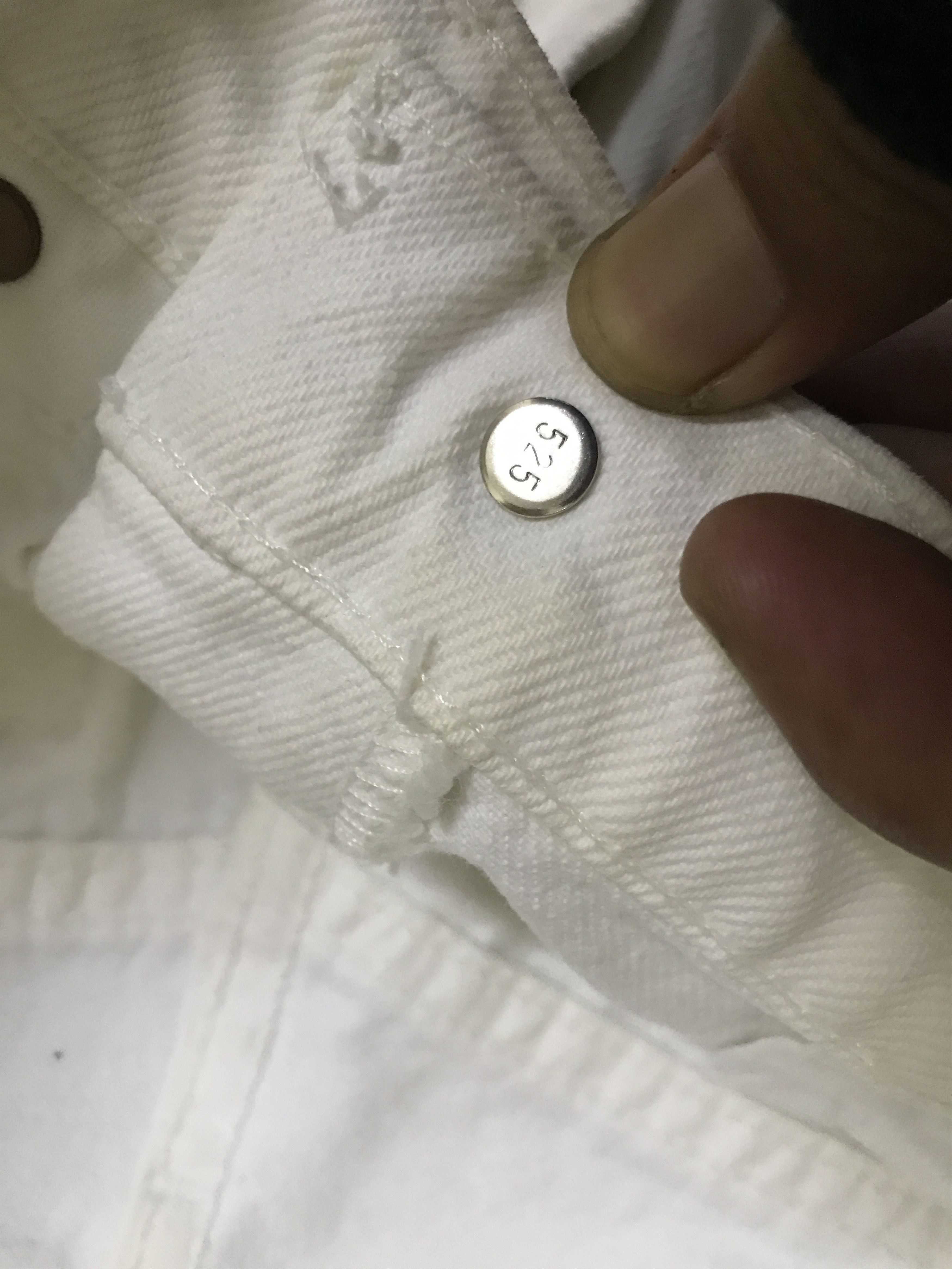 Levi's VLEV103 - Vintage Levis 501 White Jeans Size 29" - 6 Thumbnail