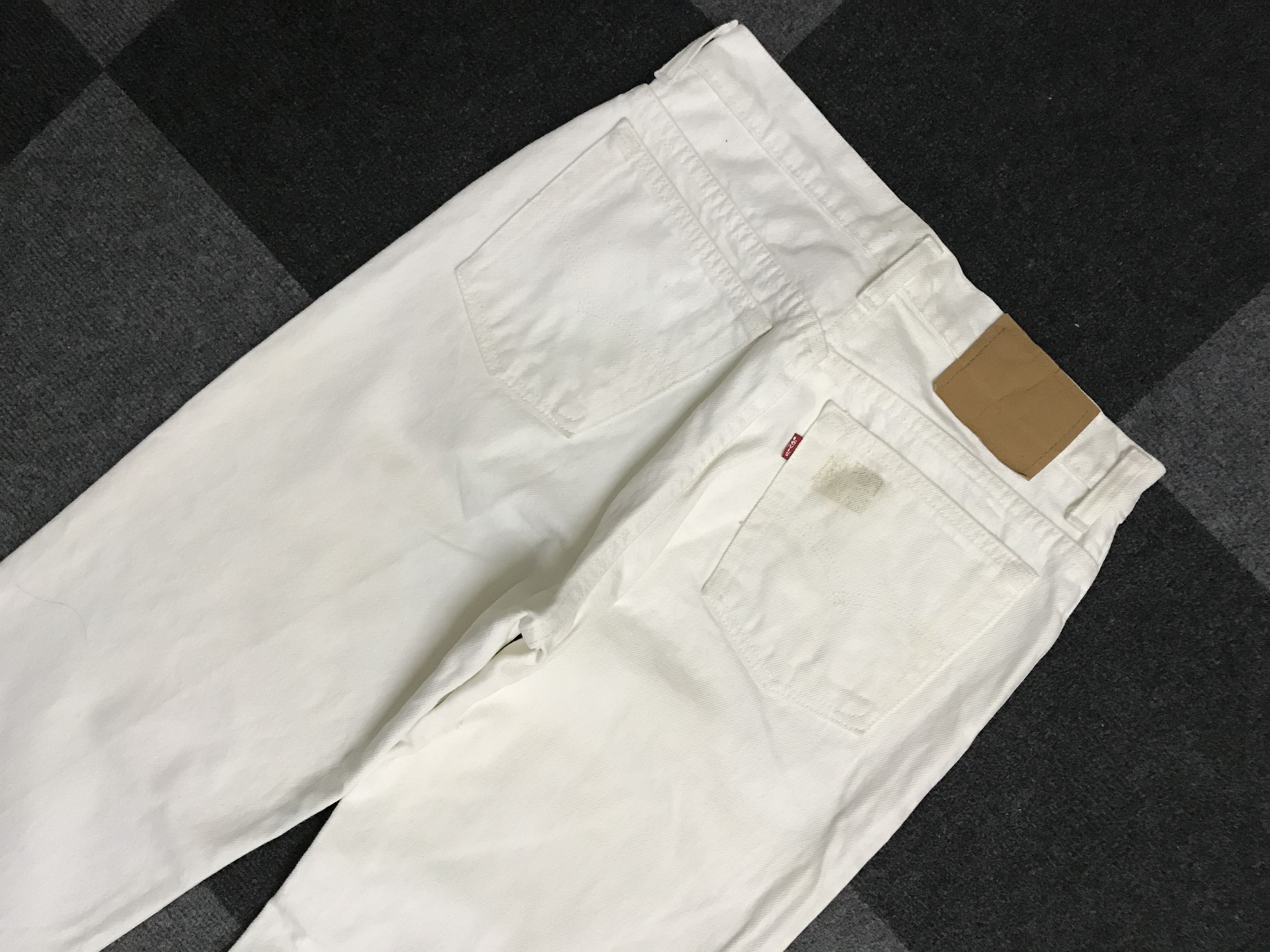 Levi's VLEV103 - Vintage Levis 501 White Jeans Size 29" - 8 Thumbnail