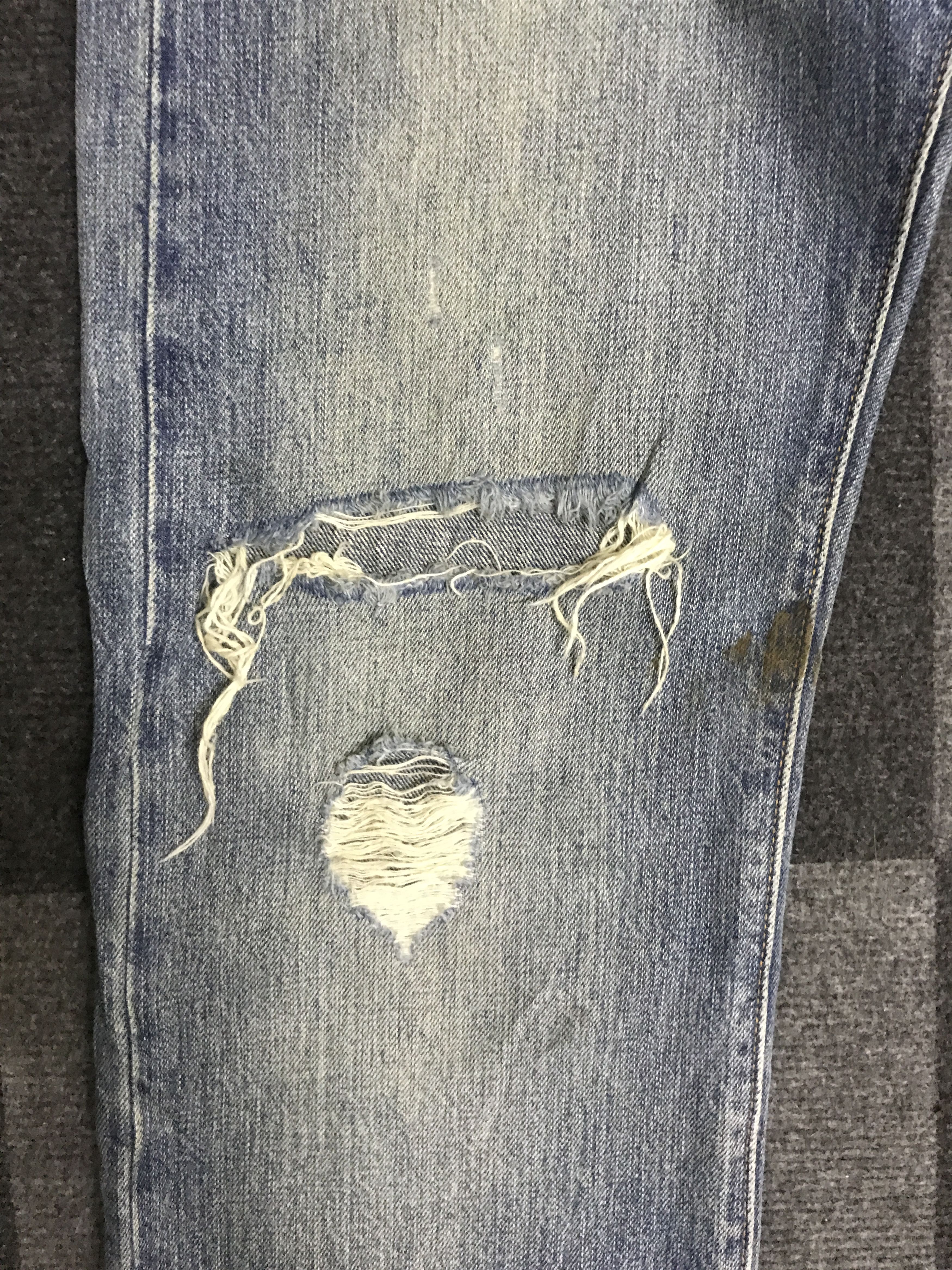 Levi's VLEV126-Levis 501 Medius Wash Distressed Jeans Size US 32 / EU 48 - 5 Thumbnail