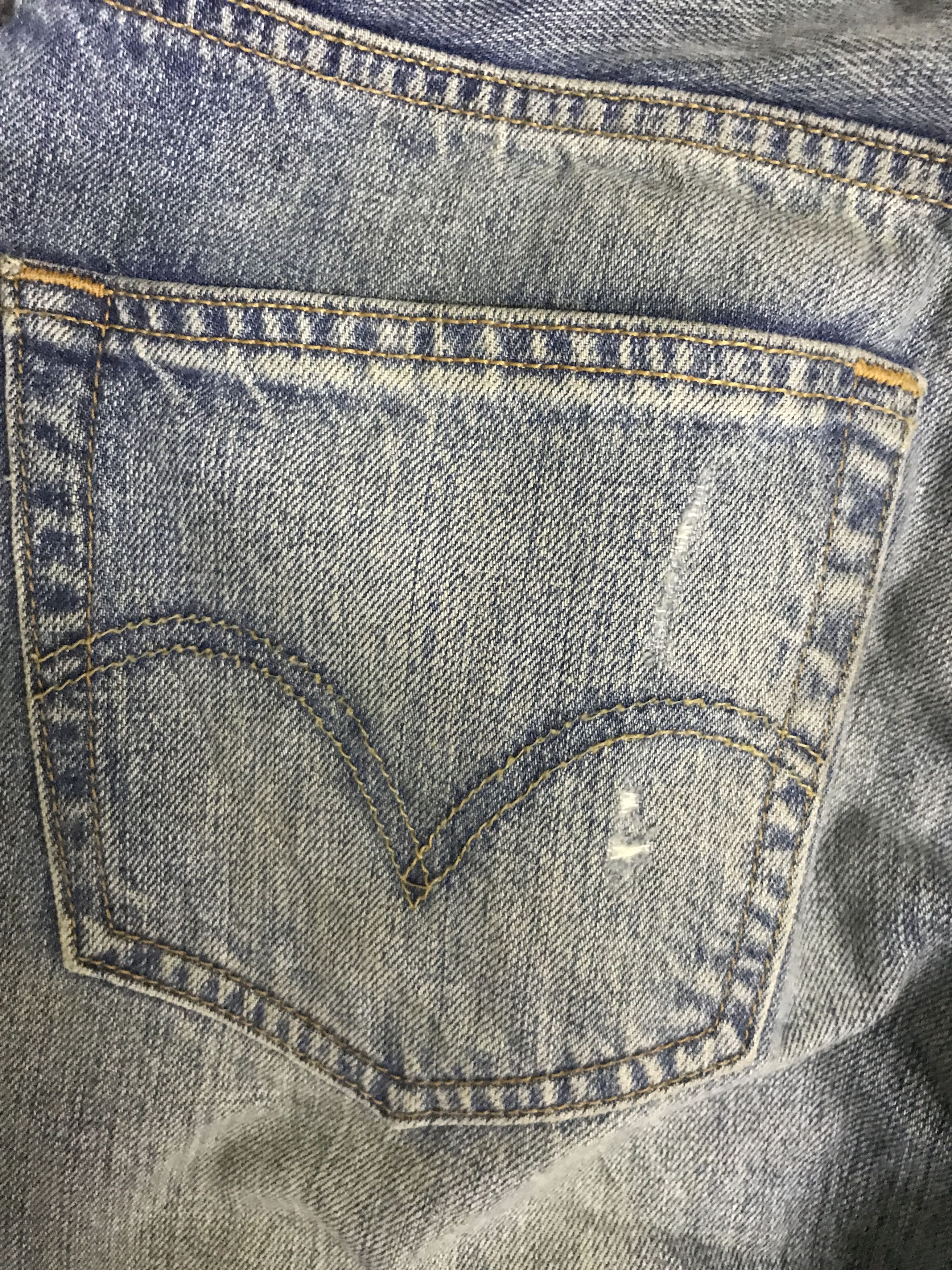 Levi's VLEV126-Levis 501 Medius Wash Distressed Jeans Size US 32 / EU 48 - 15 Thumbnail