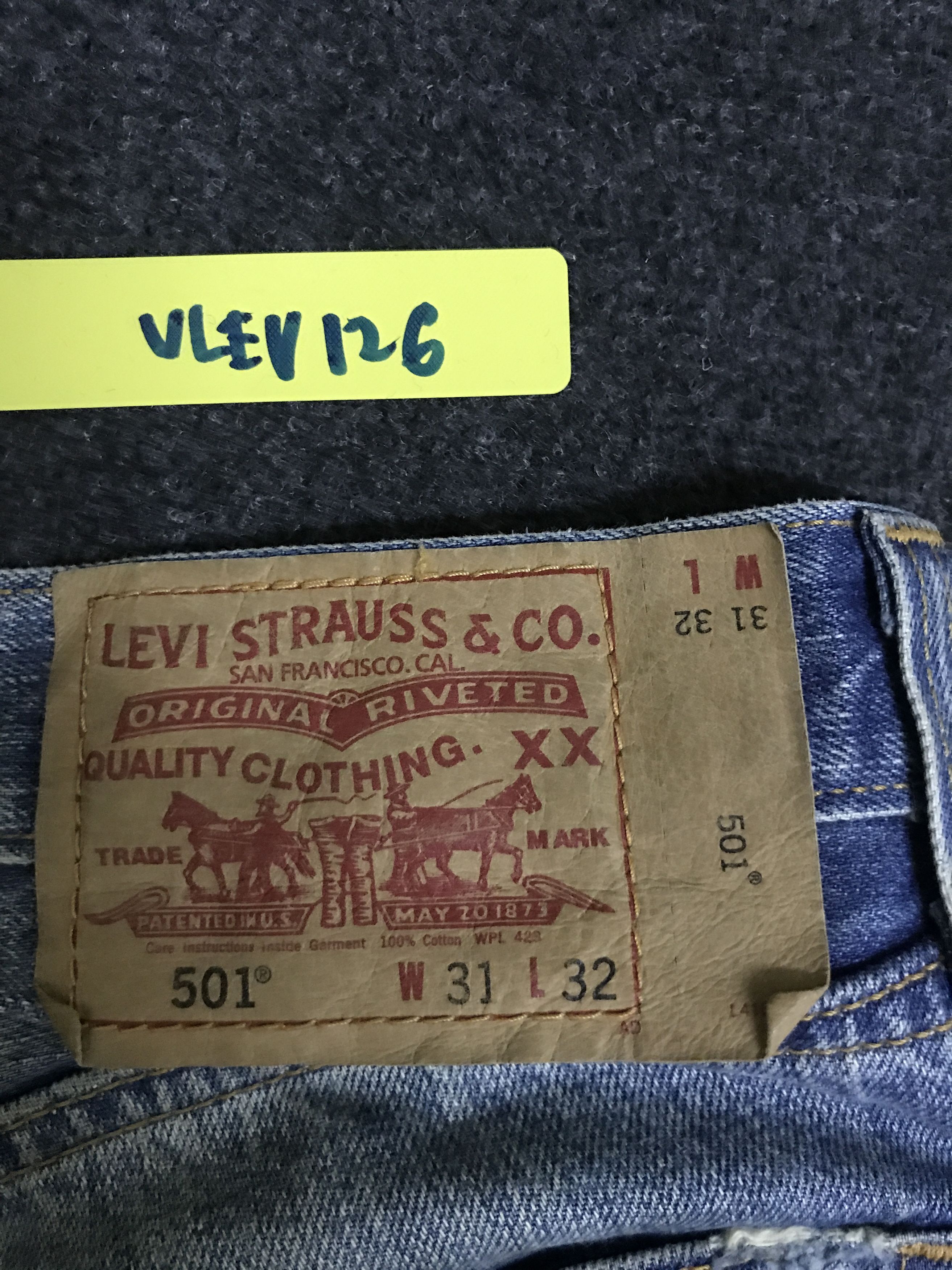Levi's VLEV126-Levis 501 Medius Wash Distressed Jeans Size US 32 / EU 48 - 20 Thumbnail