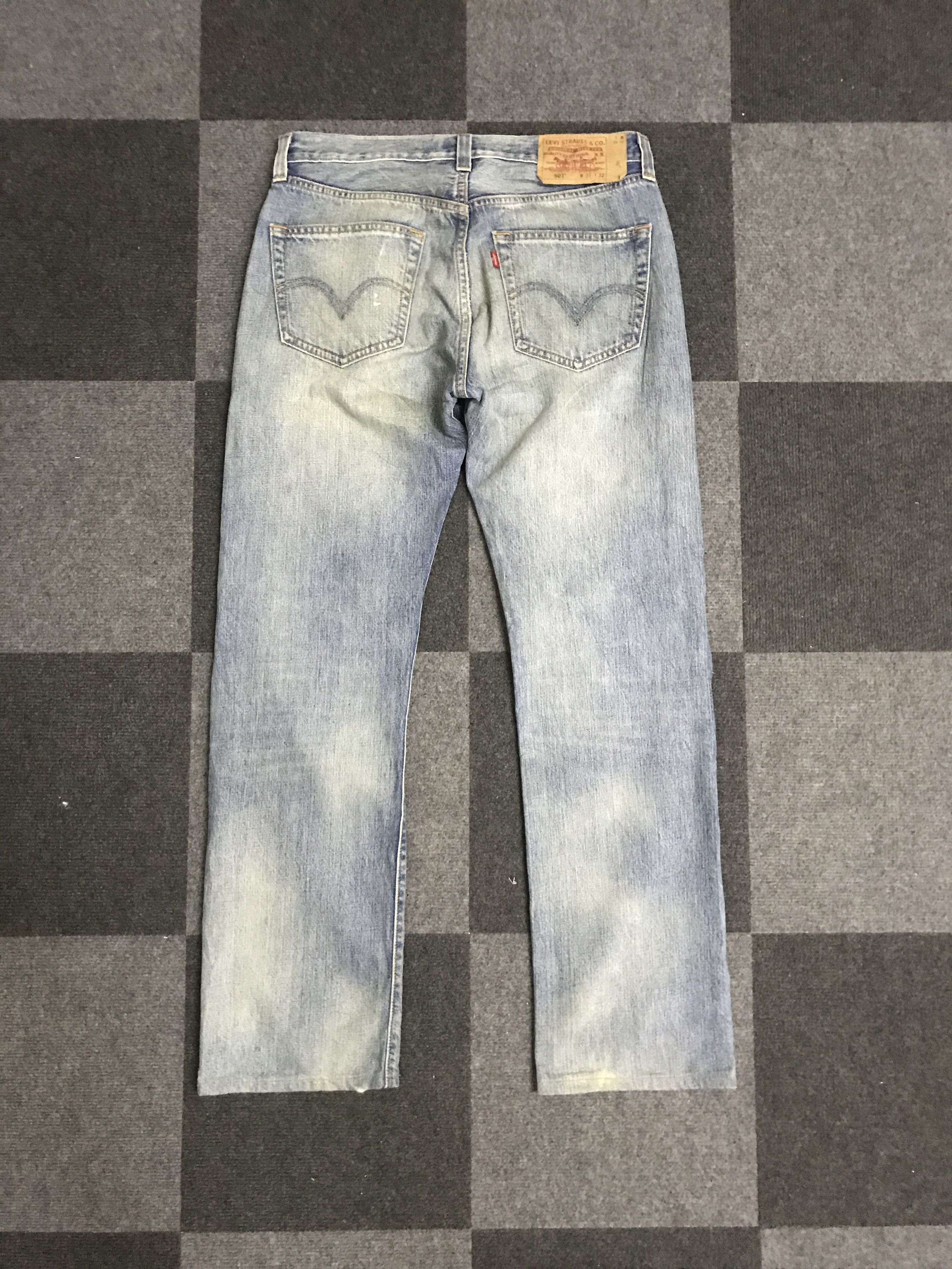 Levi's VLEV126-Levis 501 Medius Wash Distressed Jeans Size US 32 / EU 48 - 9 Thumbnail