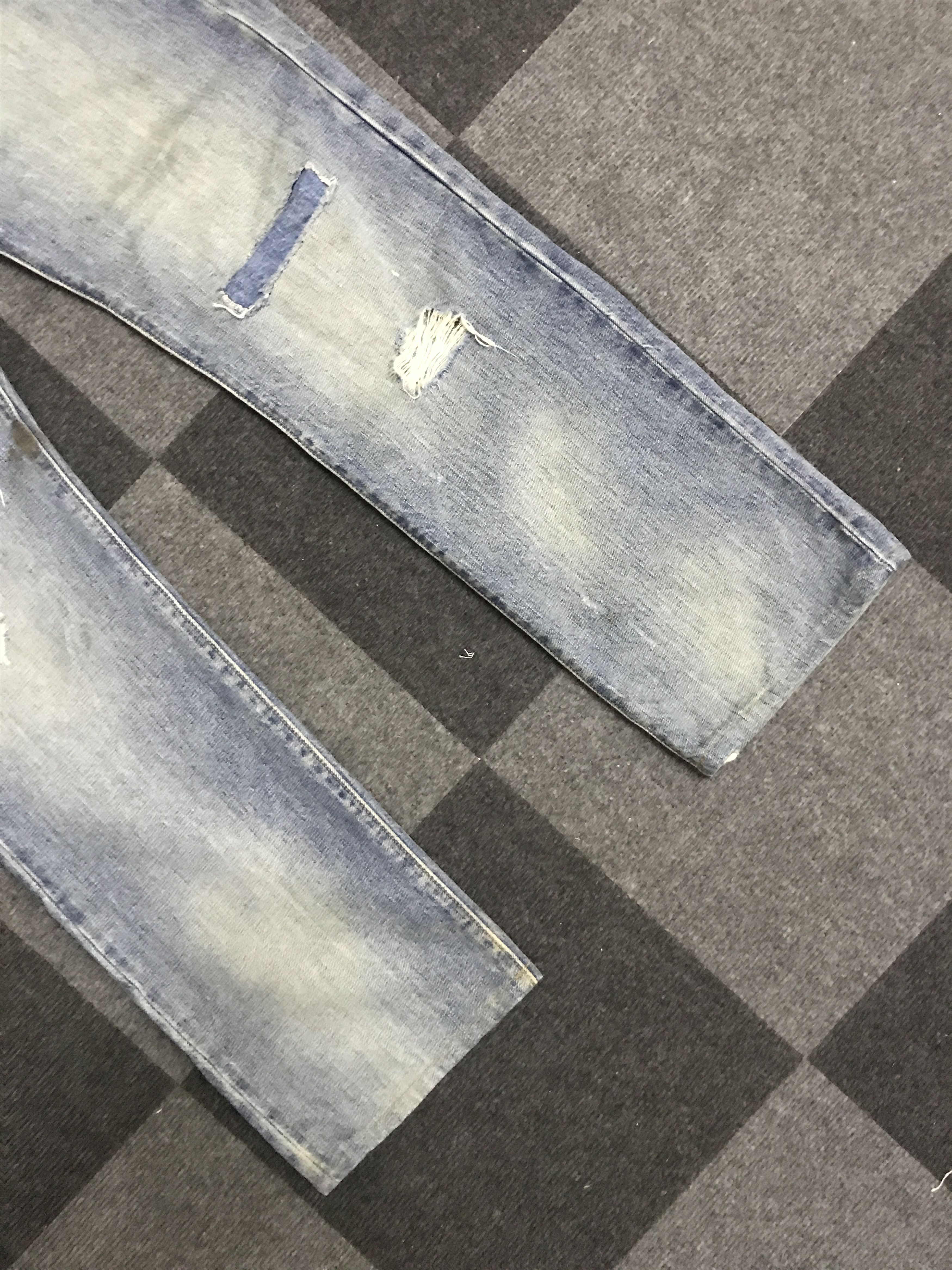 Levi's VLEV126-Levis 501 Medius Wash Distressed Jeans Size US 32 / EU 48 - 4 Thumbnail