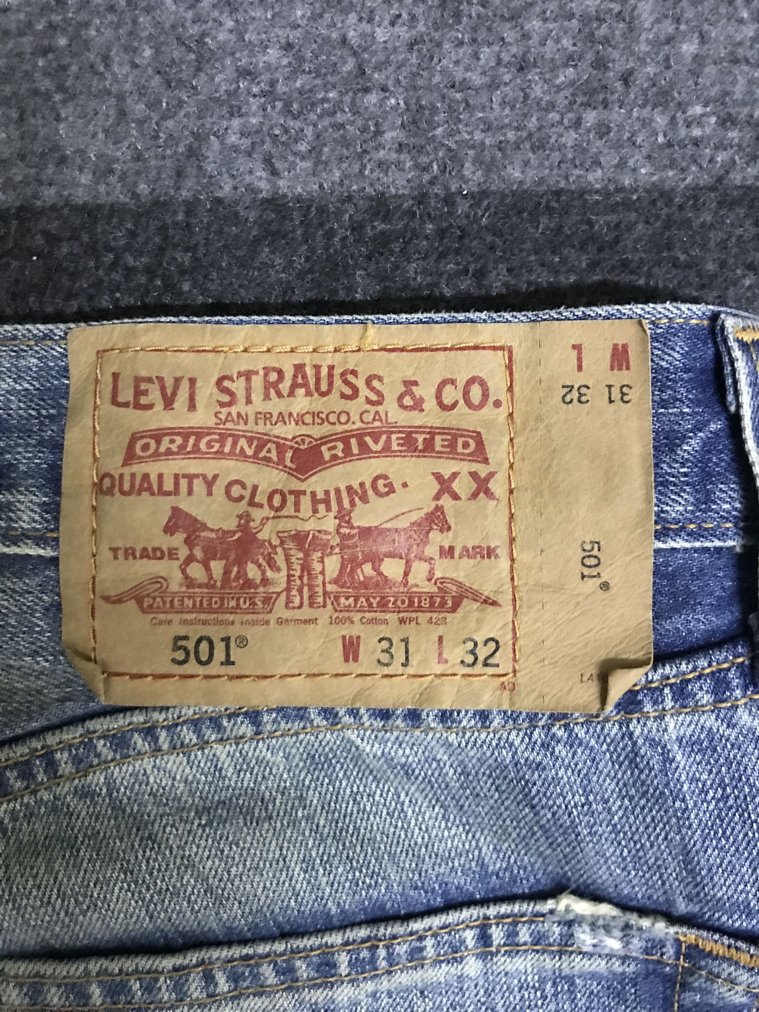 Levi's VLEV126-Levis 501 Medius Wash Distressed Jeans Size US 32 / EU 48 - 13 Thumbnail