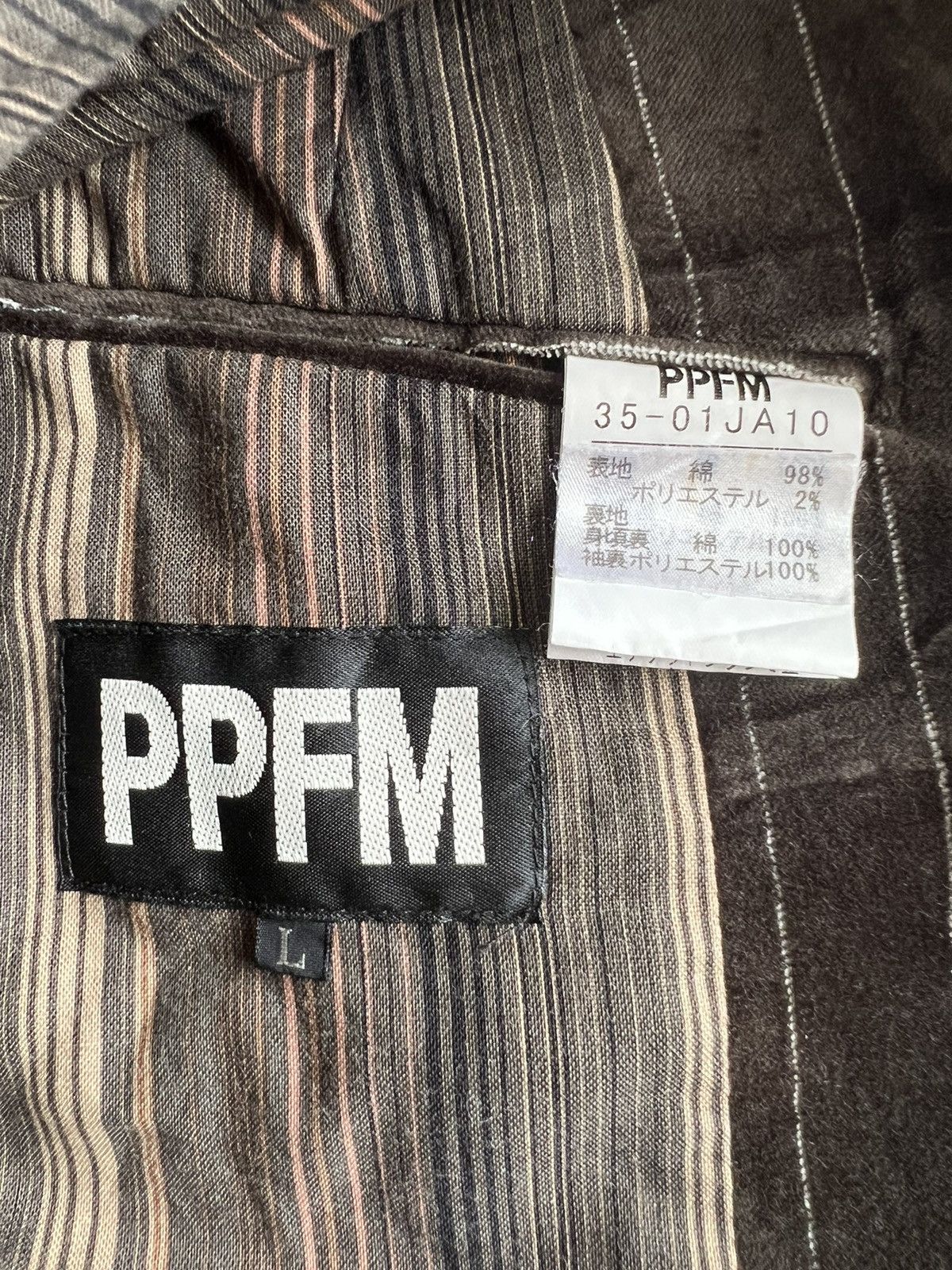 PPFM 1990s PPFM 🇯🇵 Velour Velvet Striped Zipper Pocket Jacket Size US M / EU 48-50 / 2 - 8 Thumbnail