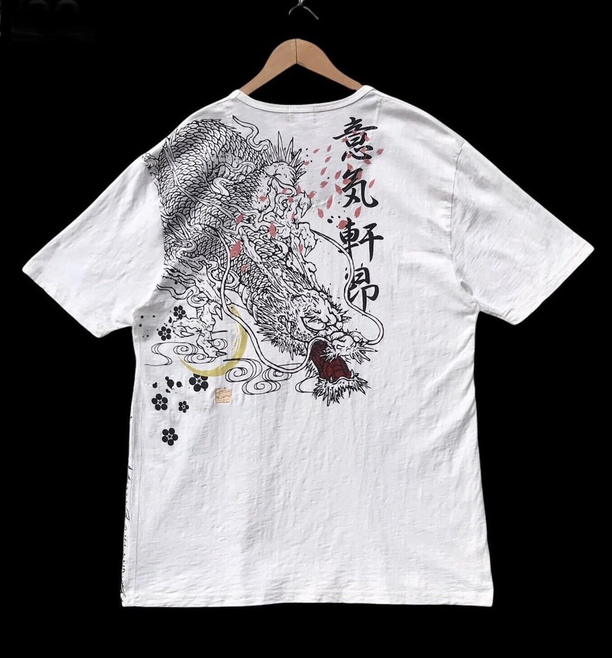 image of Dragonfly x Vintage Sukajan Dragon in White, Men's (Size XL)