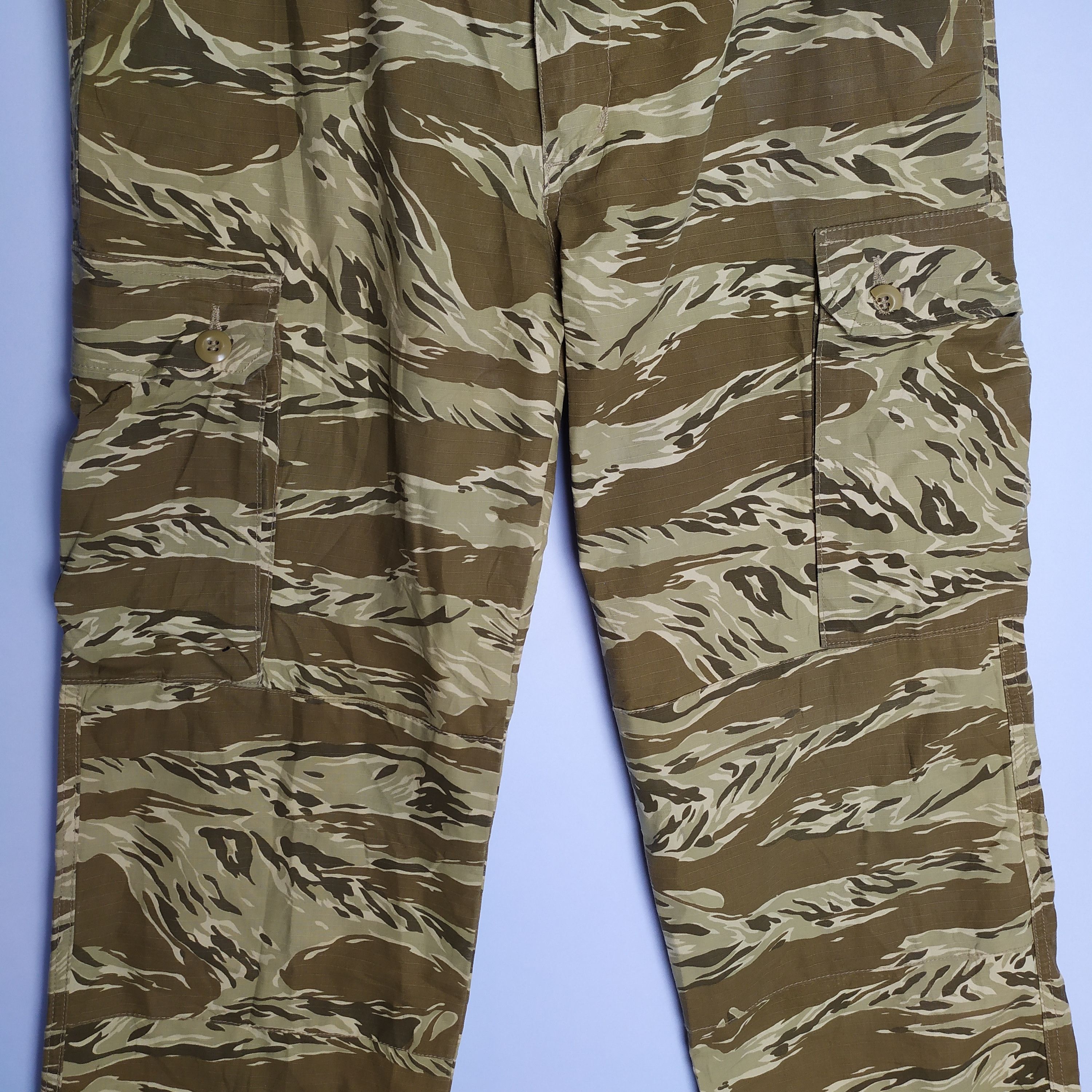 Other VINTAGE TIGER STRIPE MILITARY FADED CARGO PANTS Size US 30 / EU 46 - 6 Thumbnail