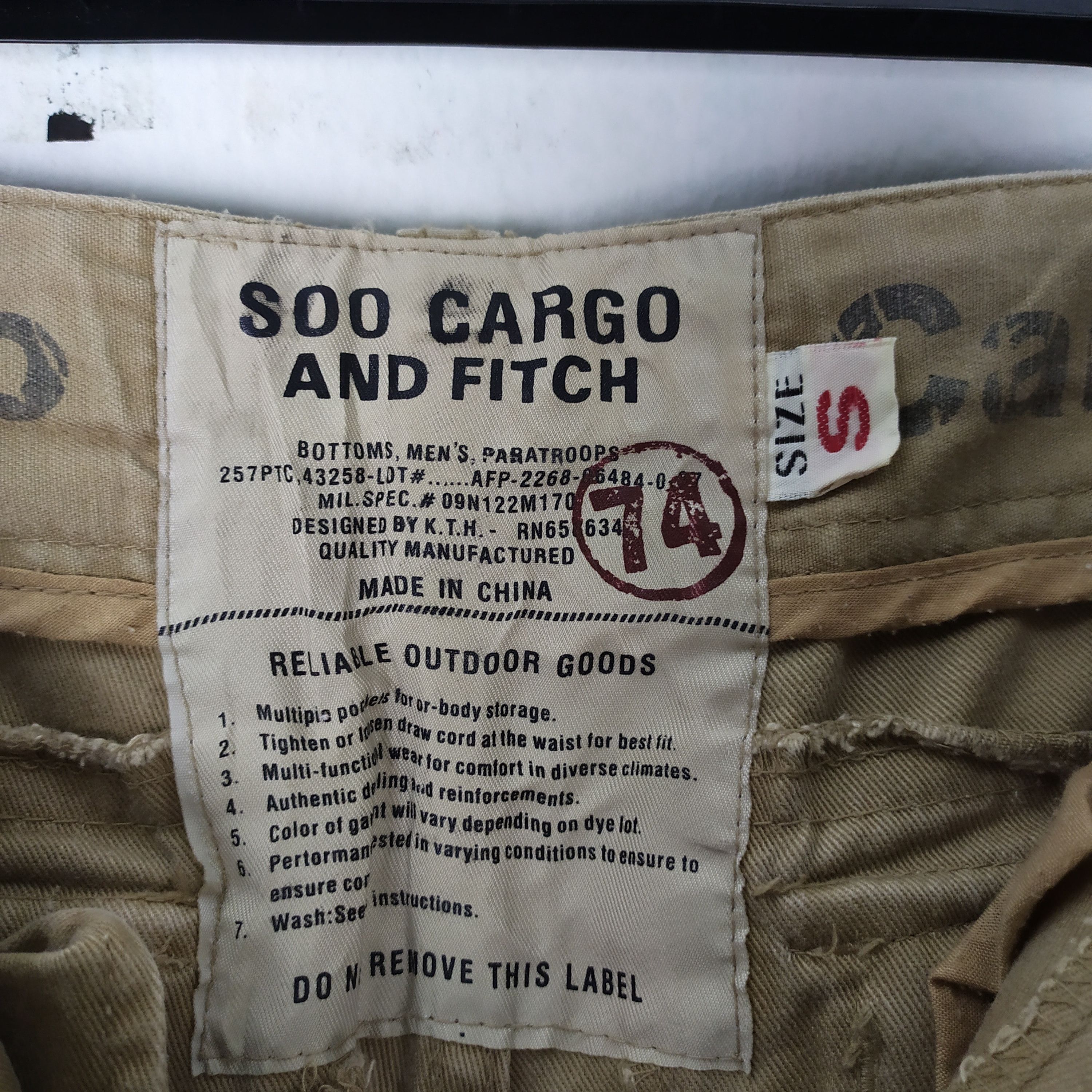 Japanese Brand × Vintage VINTAGE SOO CARGO AND FITCH /TACTICAL CARGO PANTS Size US 28 / EU 44 - 11 Thumbnail