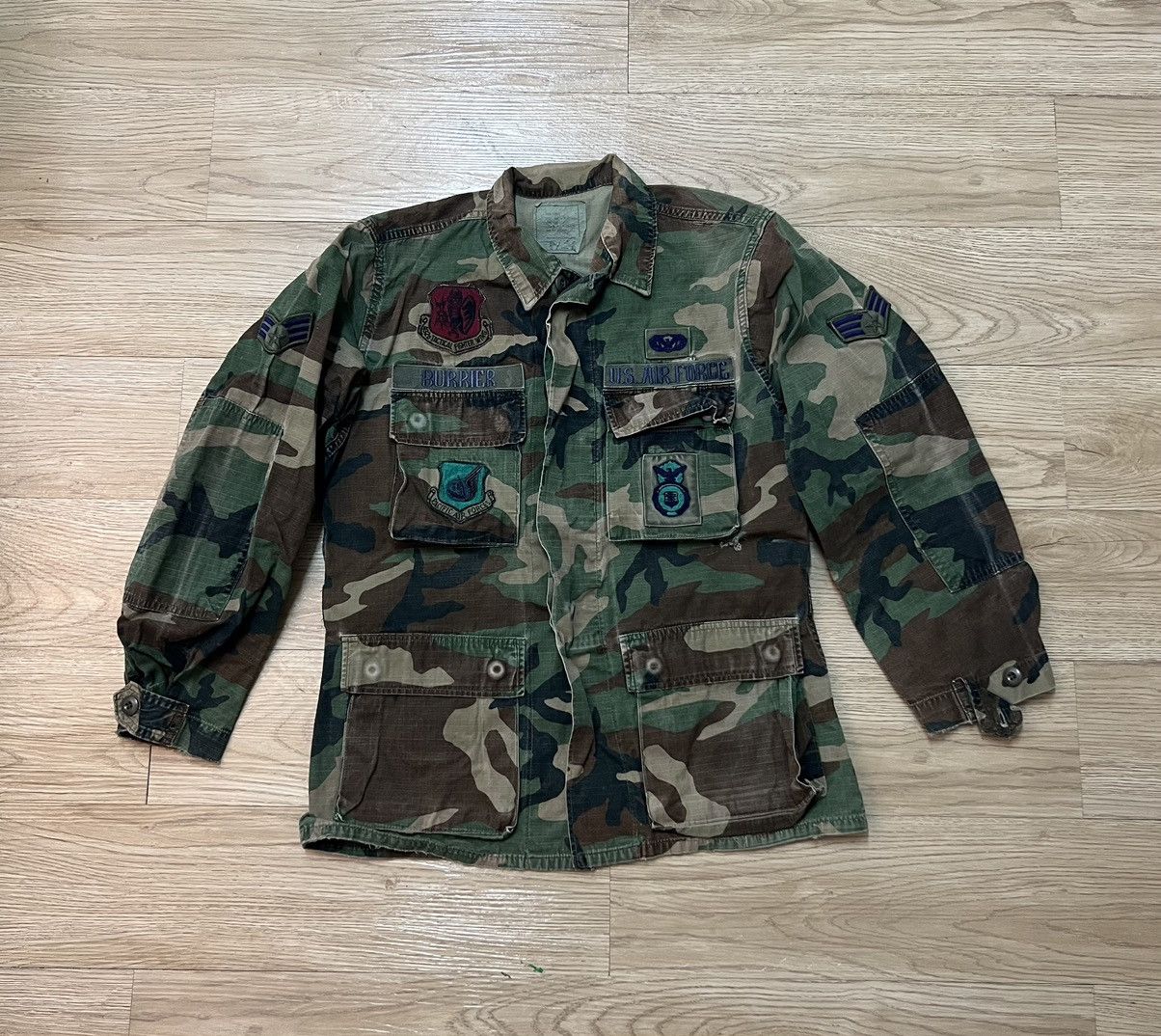 image of Military x US Air Force Vintage Usaf Canvas Jacket in Camo, Men's (Size Small)