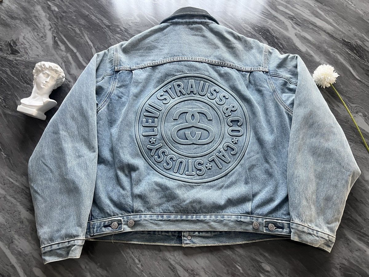 Stussy Stussy x Levi's : Embossed Praglad Trucker Jacket 8 Ball