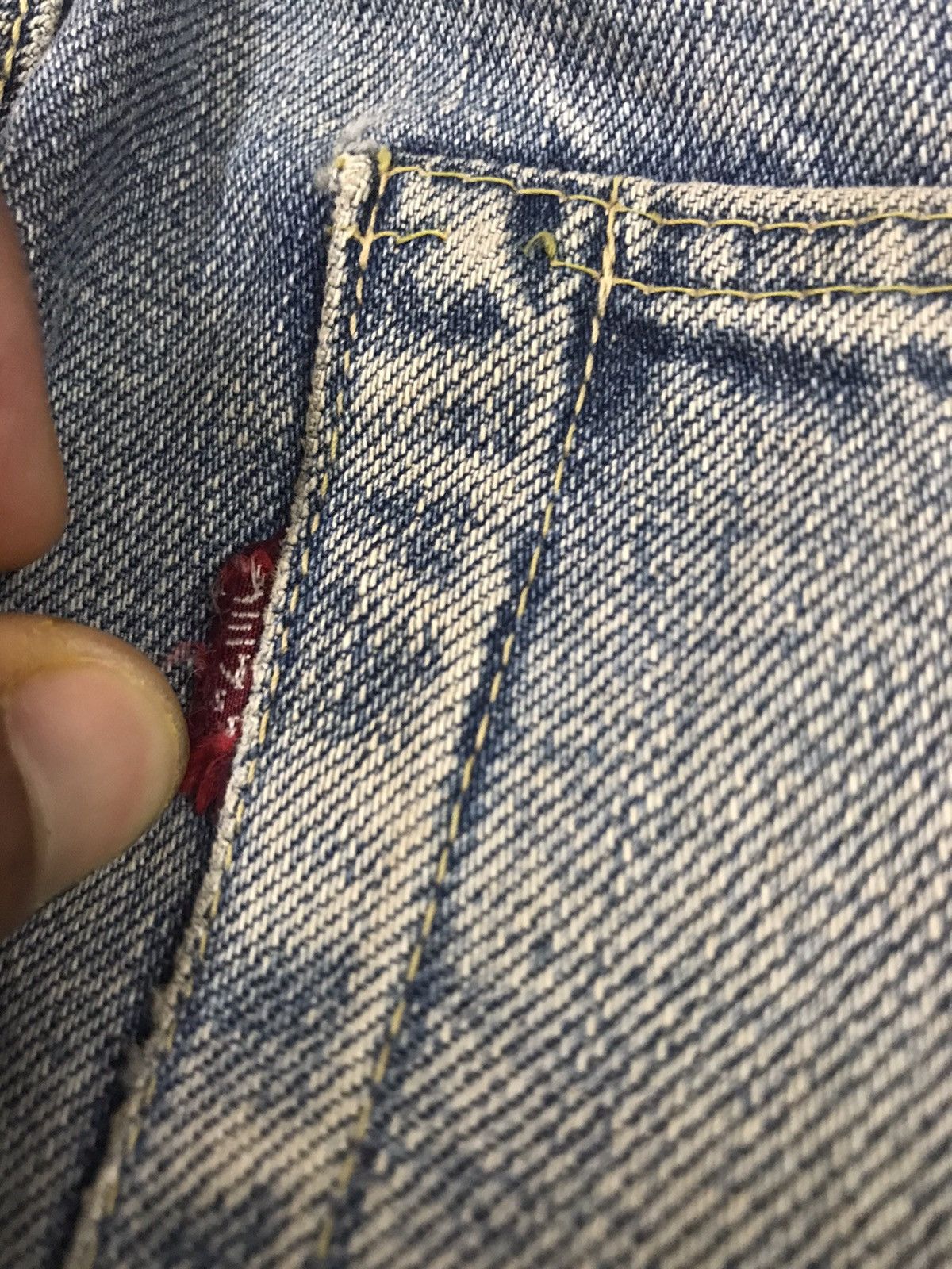 Vtg Selvedge Denime Jeans Size 32 Rare Item Nice Design