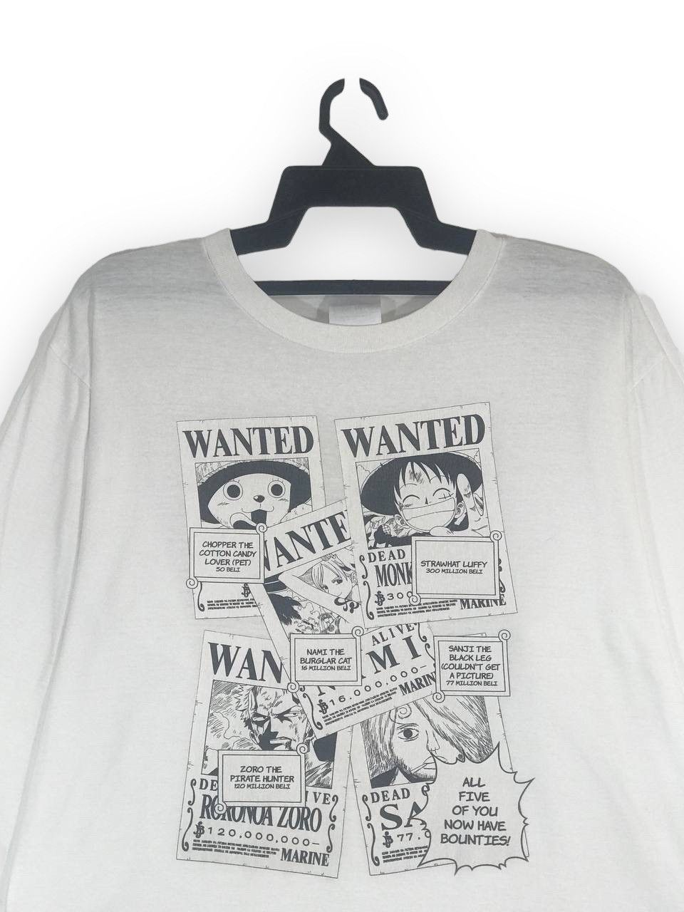 Anime Vintage rare One Piece wanted poster luffy zoro nami sanji Size US L / EU 52-54 / 3 - 2 Thumbnail