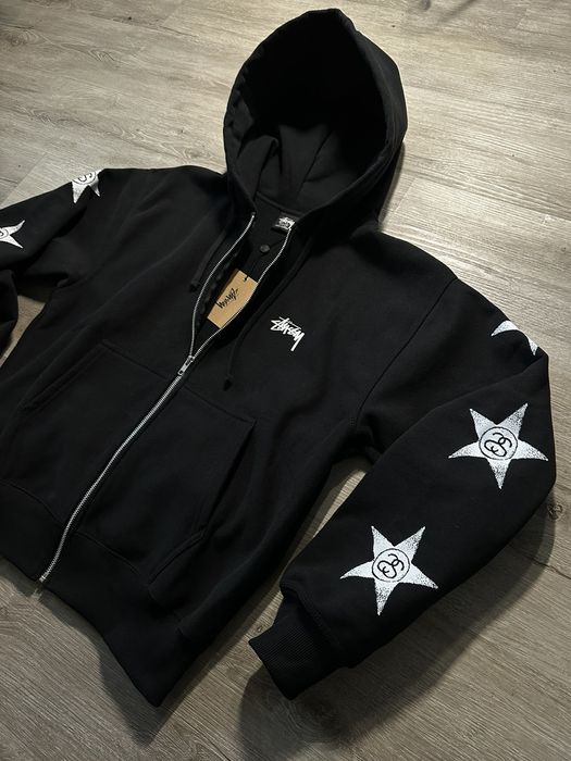 Stussy star hot sale hoodie