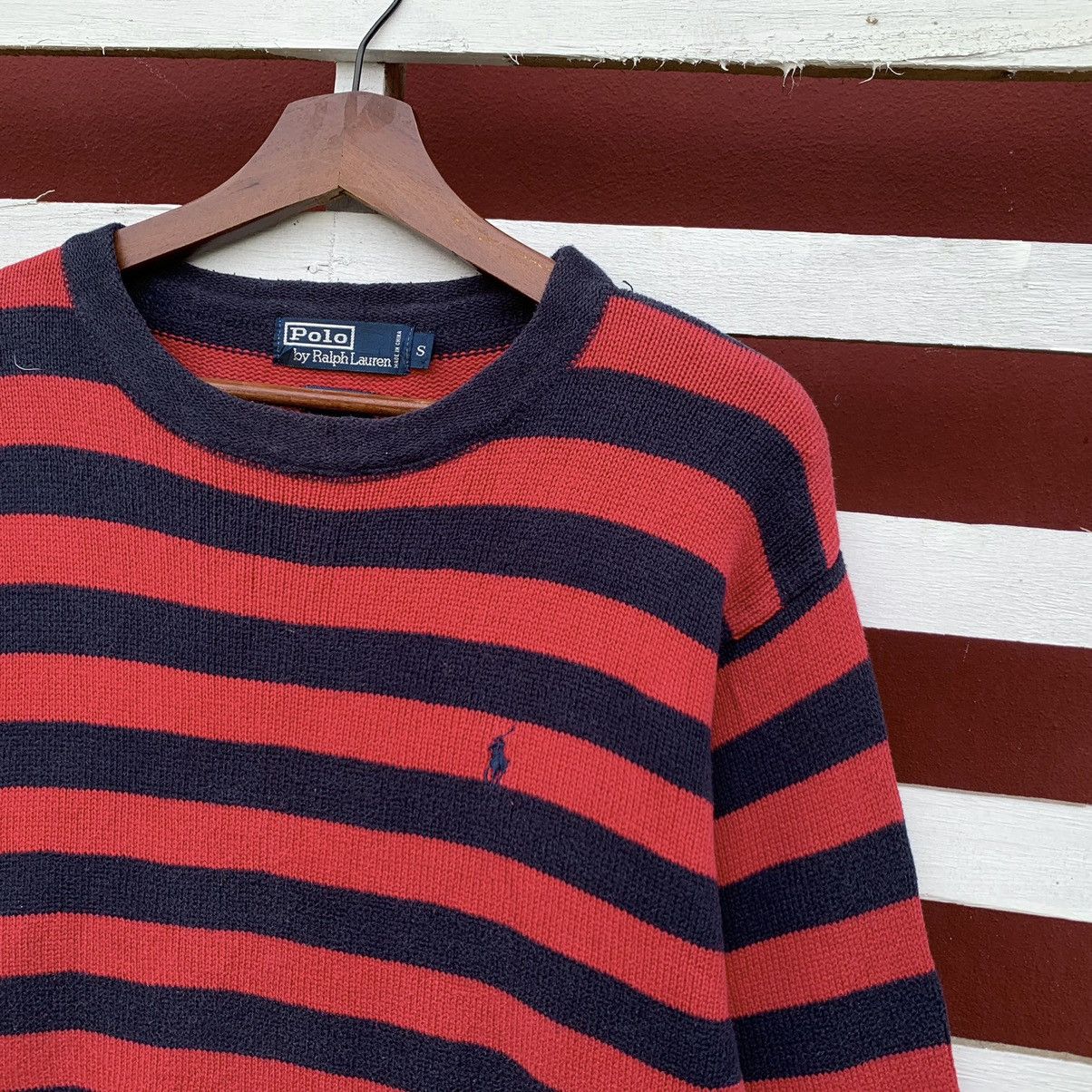 Polo Ralph Lauren Vintage 90s Polo Ralph Lauren Striped Kurt Cobain Style Size US S / EU 44-46 / 1 - 4 Thumbnail