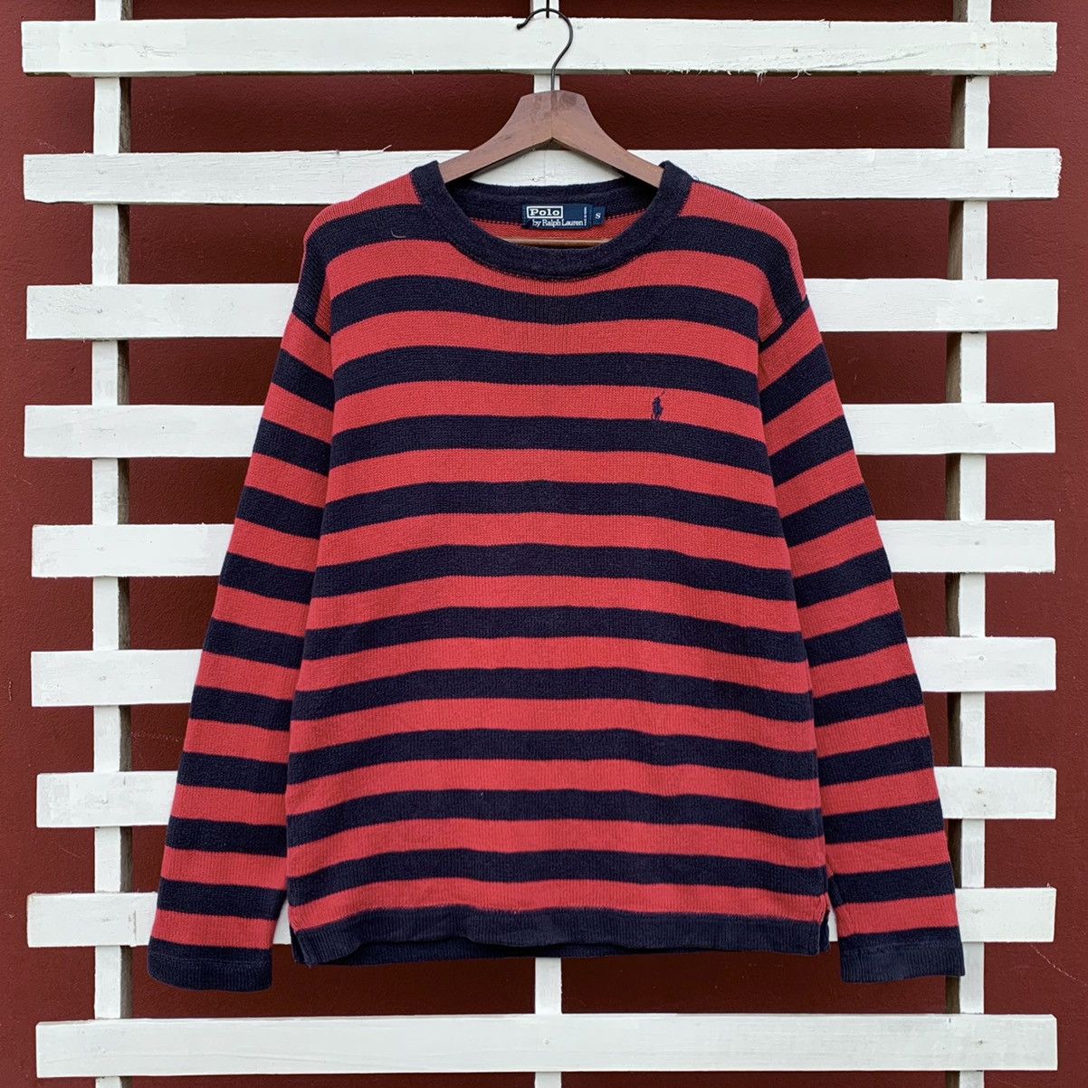 Polo Ralph Lauren Vintage 90s Polo Ralph Lauren Striped Kurt Cobain Style Size US S / EU 44-46 / 1 - 1 Thumbnail