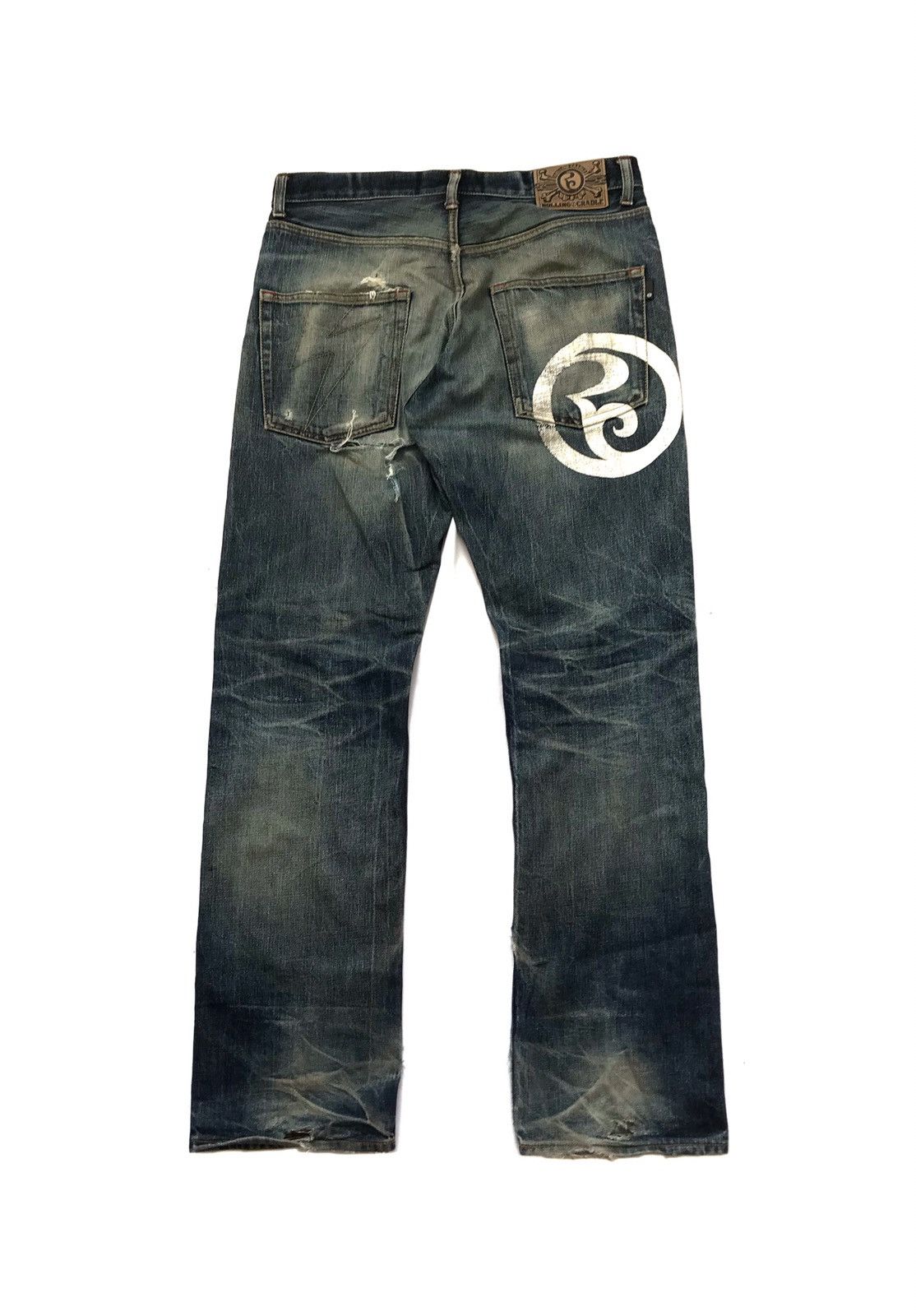 Hysteric Glamour × Japanese Brand ROLLING CRADLE DISTRESSED SELVEDGE JEANS Size US 32 / EU 48 - 2 Thumbnail