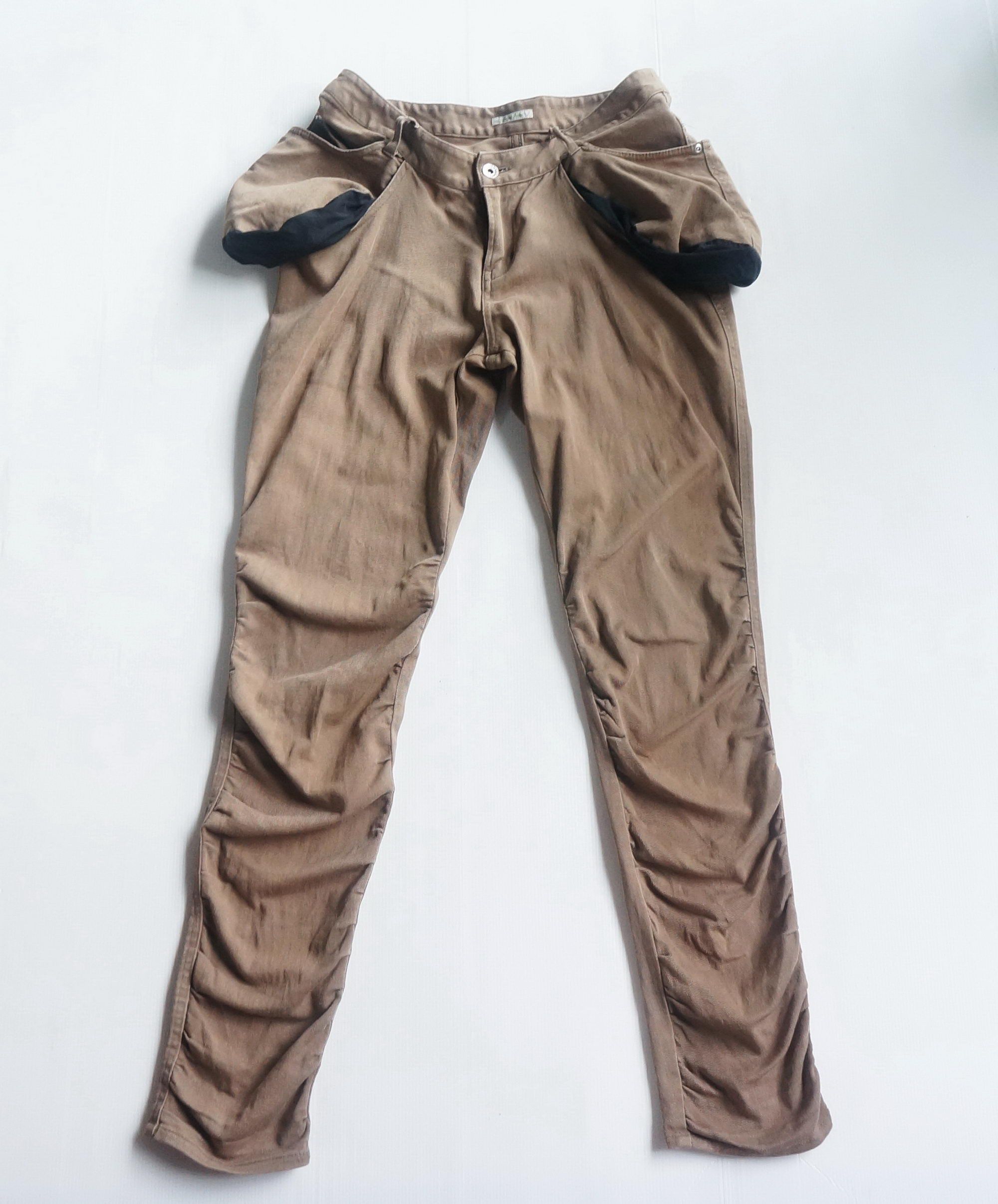 Japanese Brand ON THE COUCH Large Side Pocket & Curvy Leg Denim Size 26" / US 2 / IT 38 - 3 Thumbnail