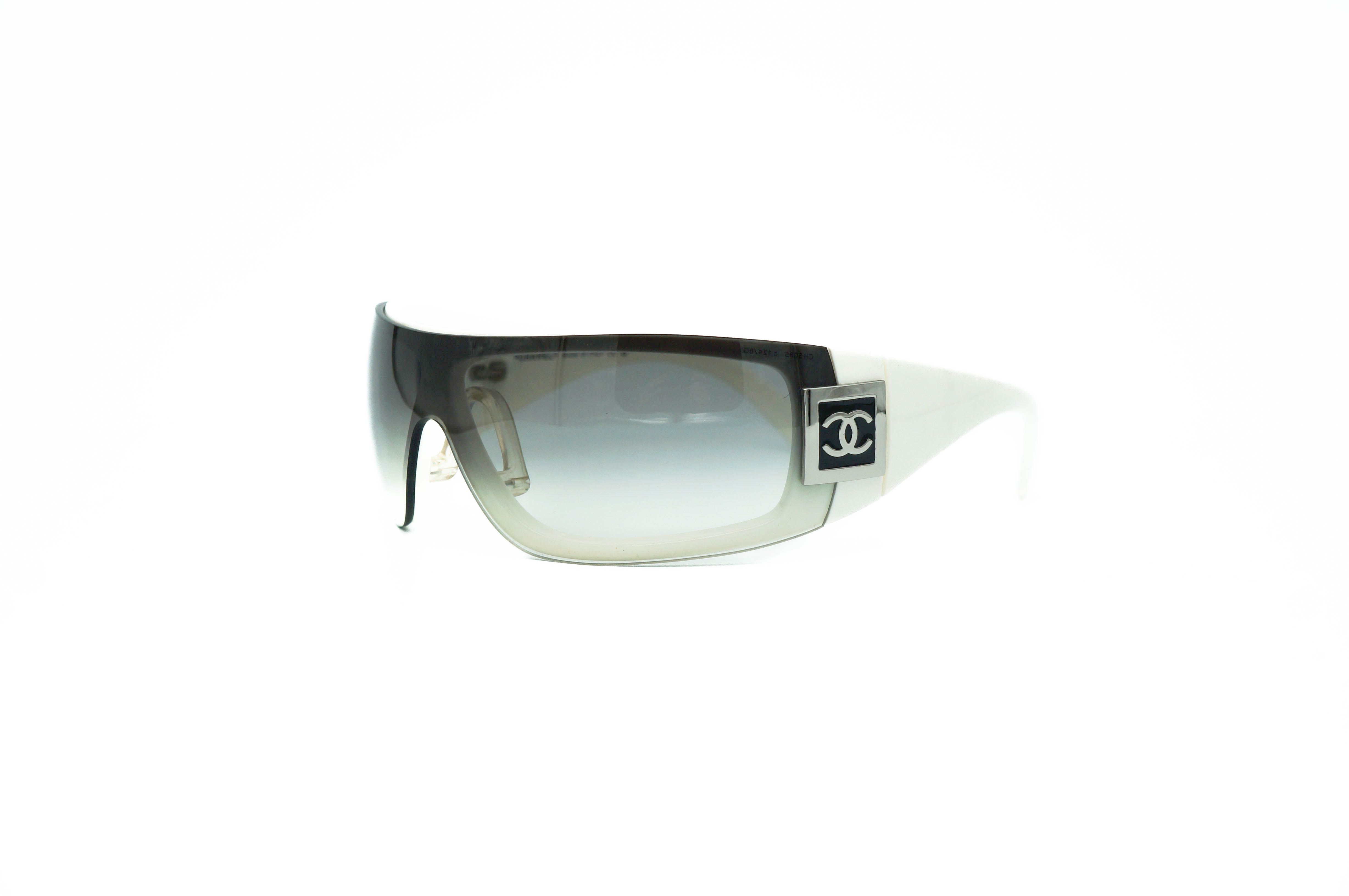Chanel CHANEL 5085 C716 8G Mask White Sunglasses Vintage 00s