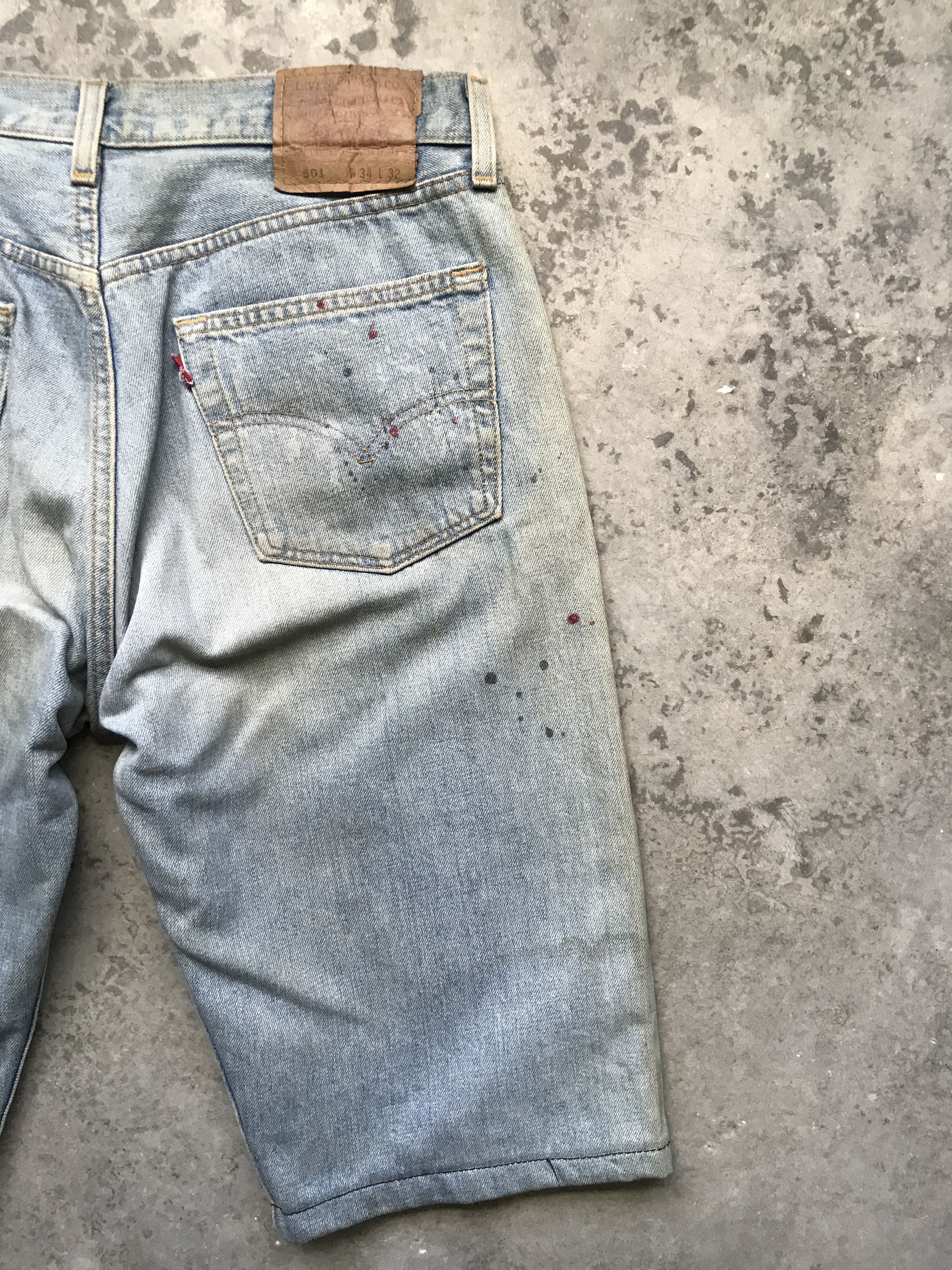 Levi's VLEV65 - Vintage Levis 501 Short Painter Jeans Size US 32 / EU 48 - 11 Thumbnail