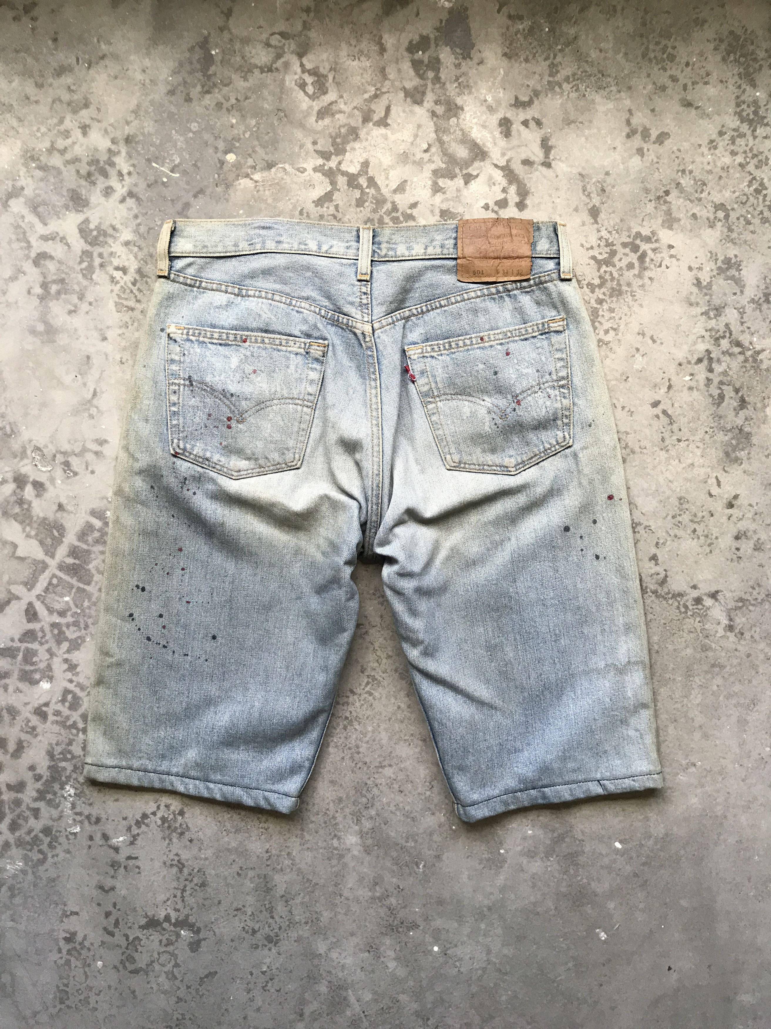 Levi's VLEV65 - Vintage Levis 501 Short Painter Jeans Size US 32 / EU 48 - 10 Thumbnail