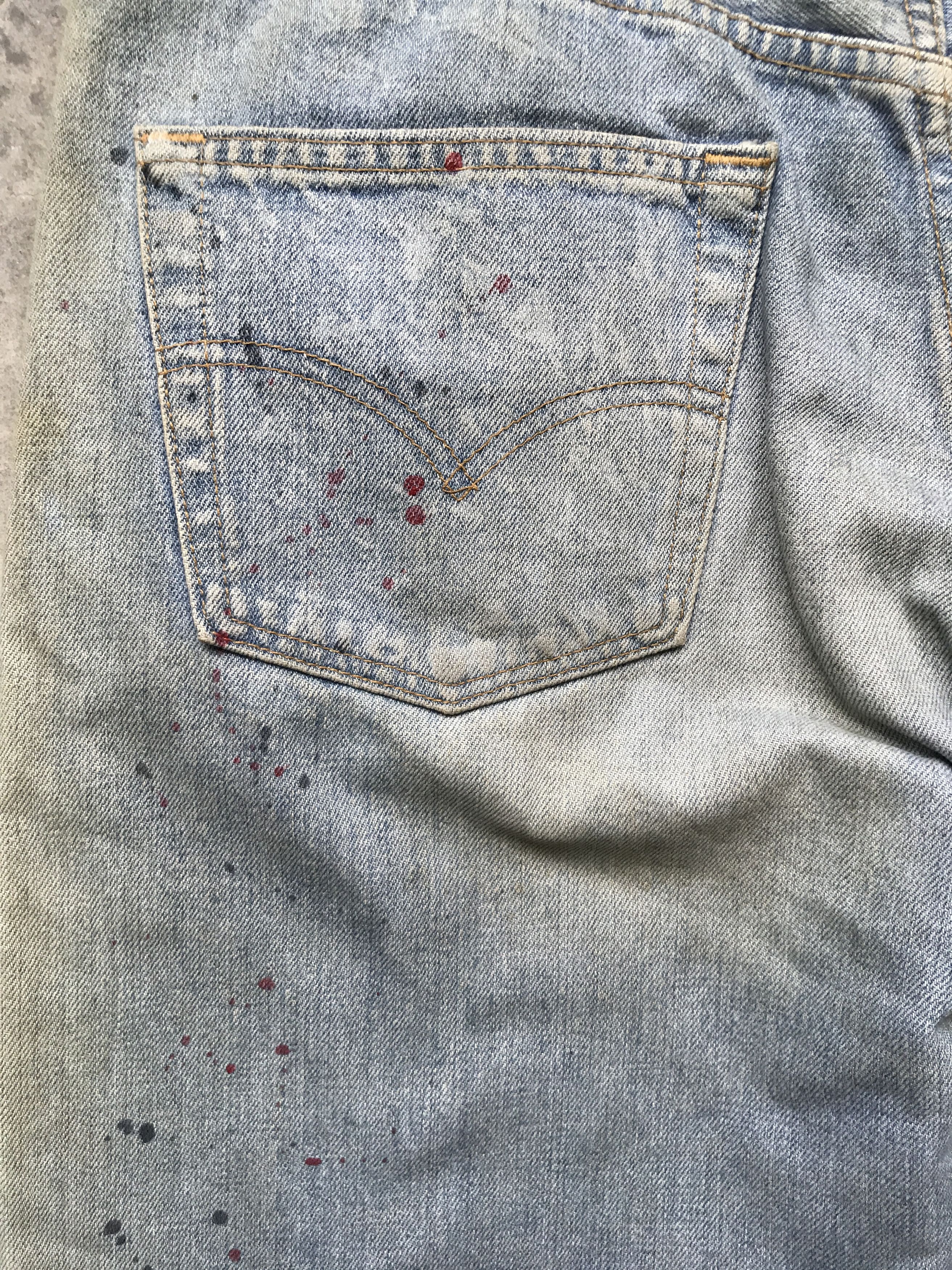 Levi's VLEV65 - Vintage Levis 501 Short Painter Jeans Size US 32 / EU 48 - 15 Thumbnail