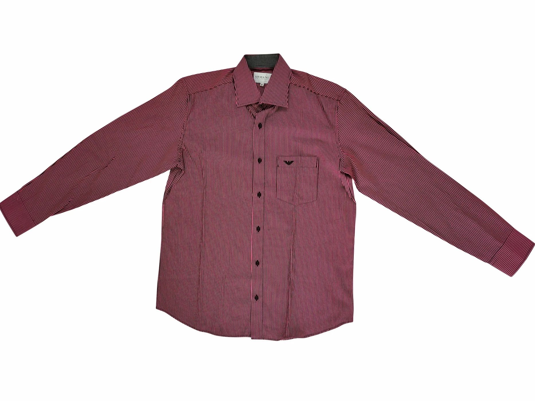 Armani ⚡️QUICK SALE⚡️ Armani Pink and Black Stripes Shirt Size US L / EU 52-54 / 3 - 1 Thumbnail