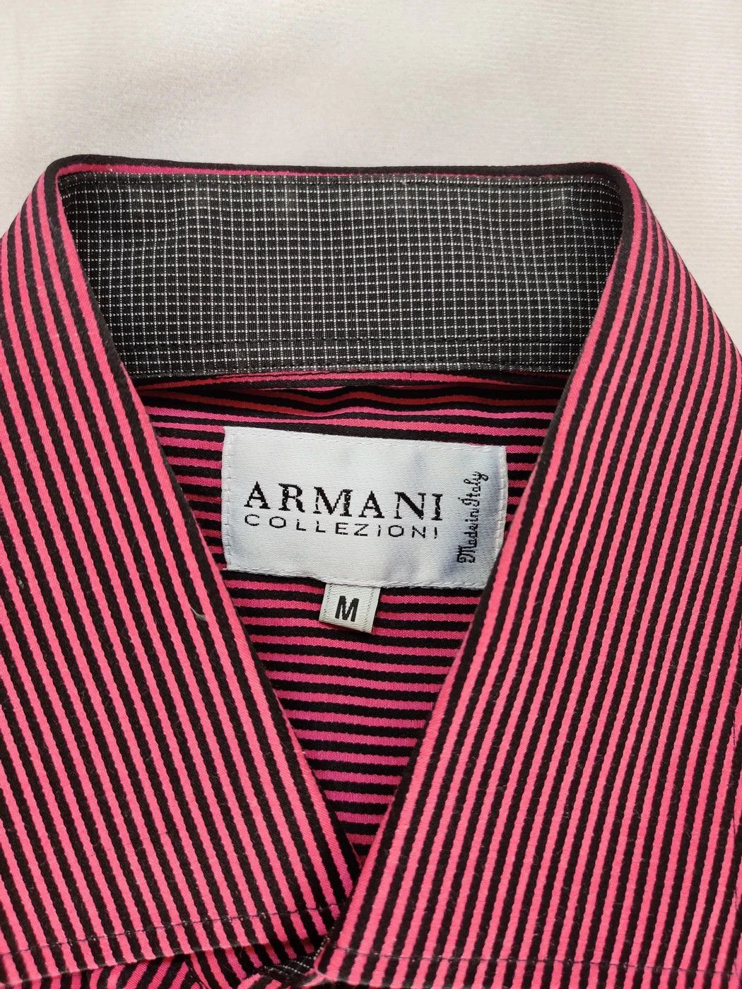 Armani ⚡️QUICK SALE⚡️ Armani Pink and Black Stripes Shirt Size US L / EU 52-54 / 3 - 4 Thumbnail