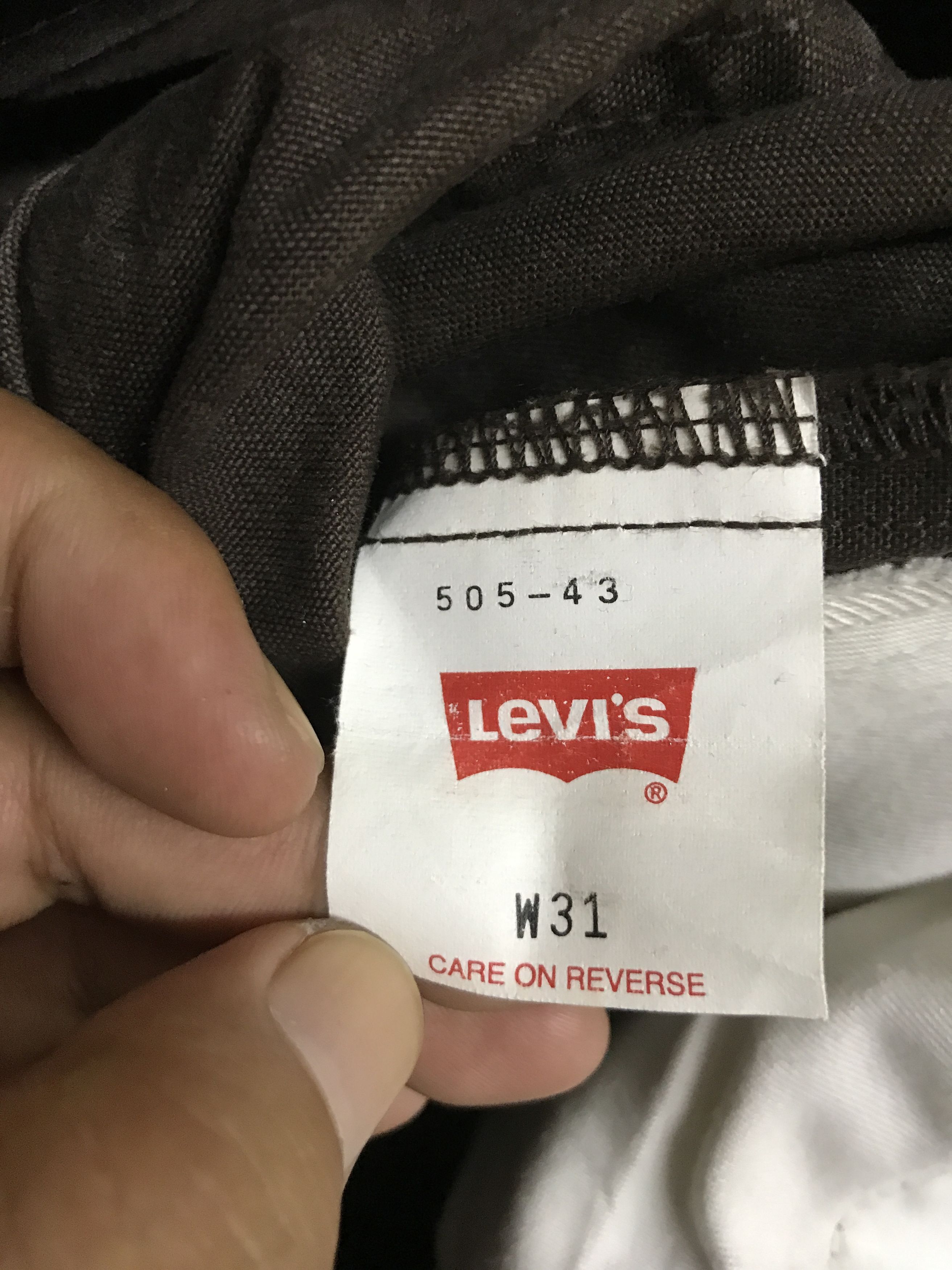 Levi's VLEV135- Levis 505 Brown Pant Size US 31 - 14 Thumbnail