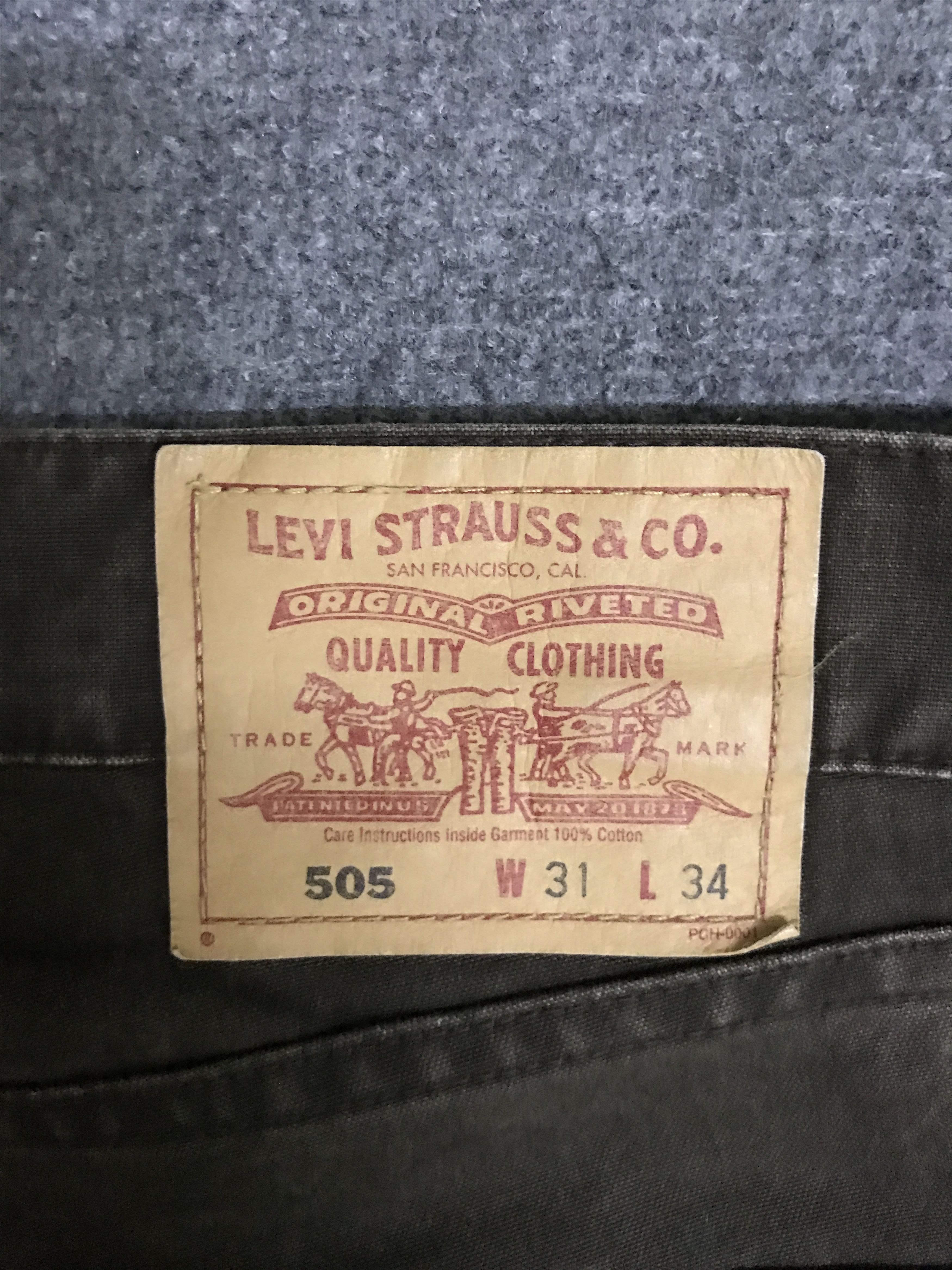 Levi's VLEV135- Levis 505 Brown Pant Size US 31 - 11 Thumbnail