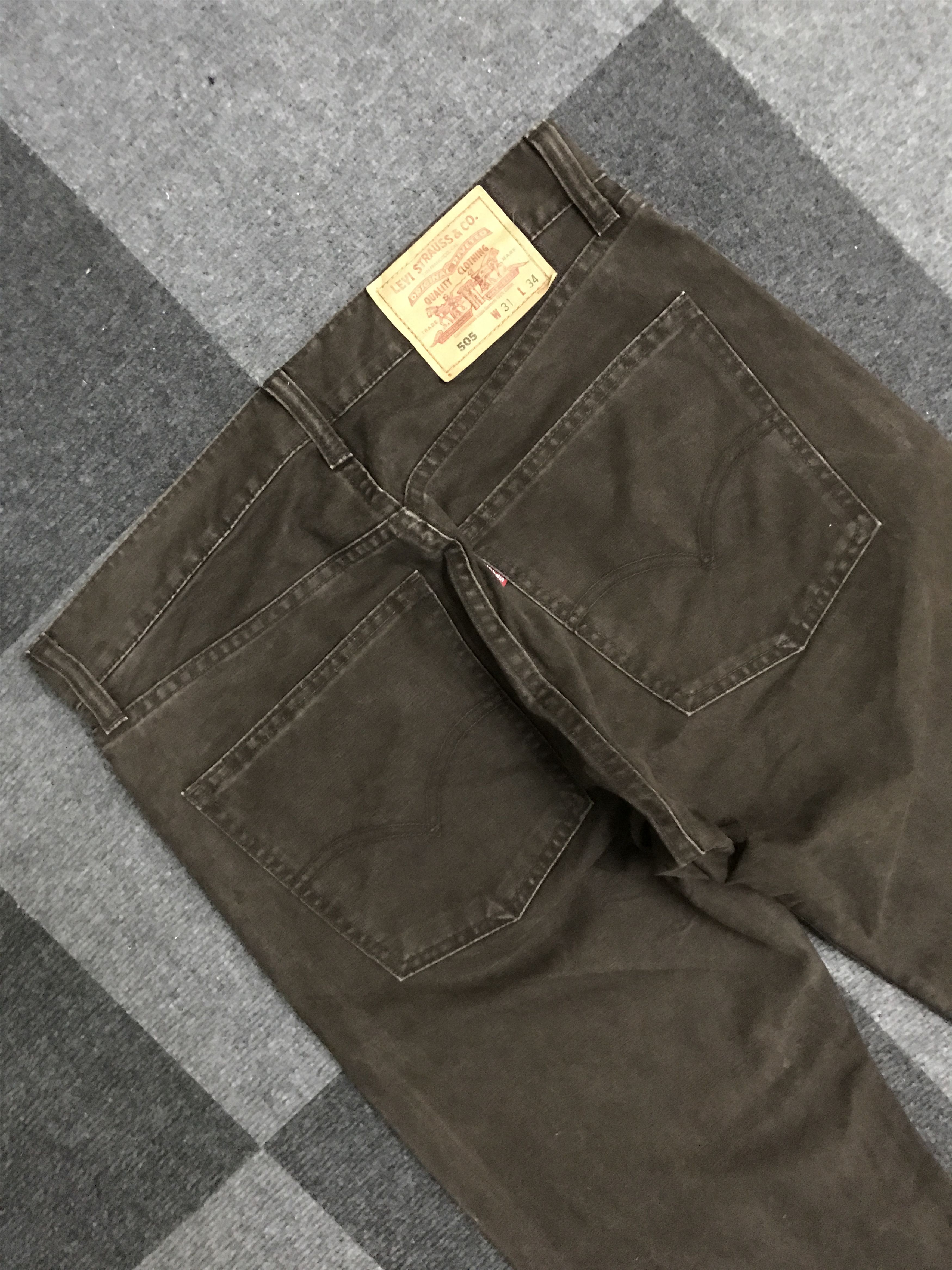 Levi's VLEV135- Levis 505 Brown Pant Size US 31 - 8 Thumbnail