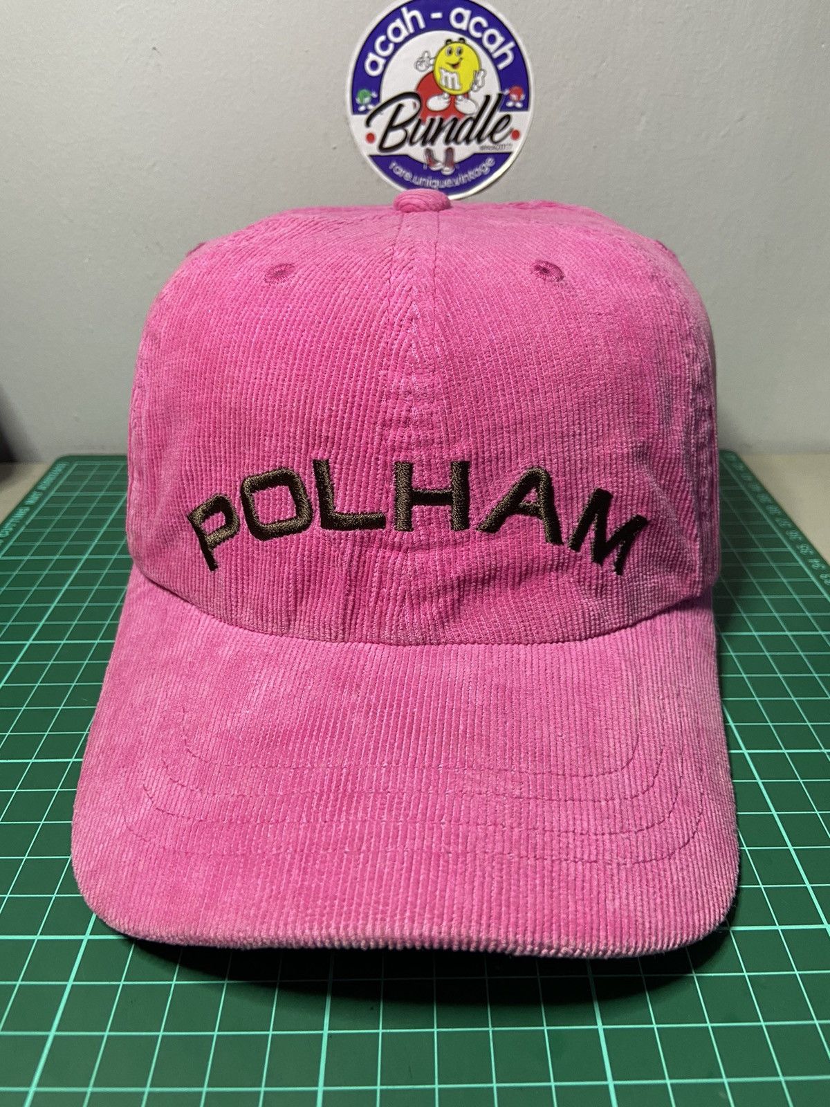 Japanese Brand POLHAM SPELL CORDUROY CAP HAT PINK Size ONE SIZE - 1 Thumbnail