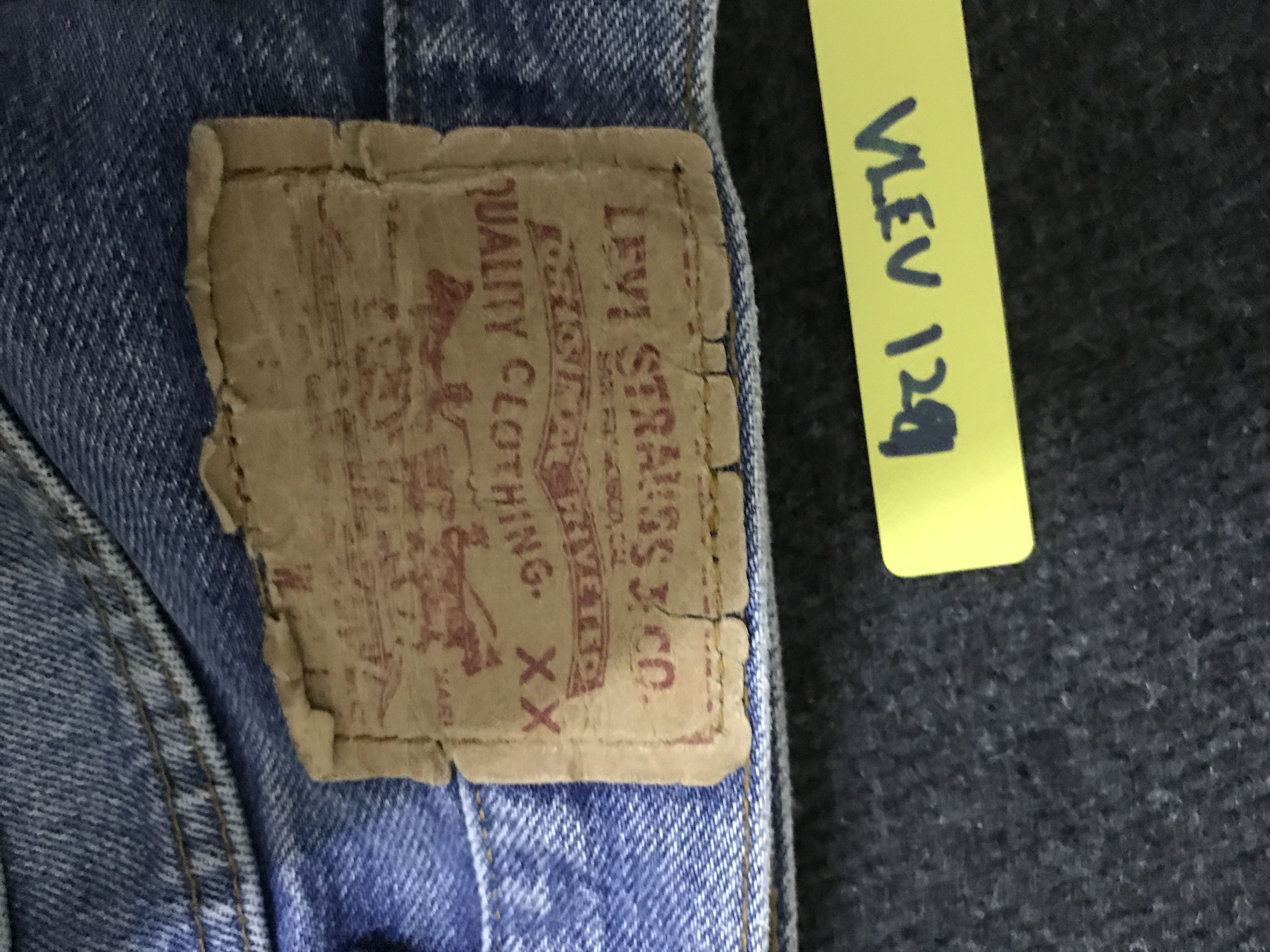 Art Comes First VLEV129-Vintage Levis 501 Paint Art Light Wash Jeans Size US 29 - 16 Thumbnail